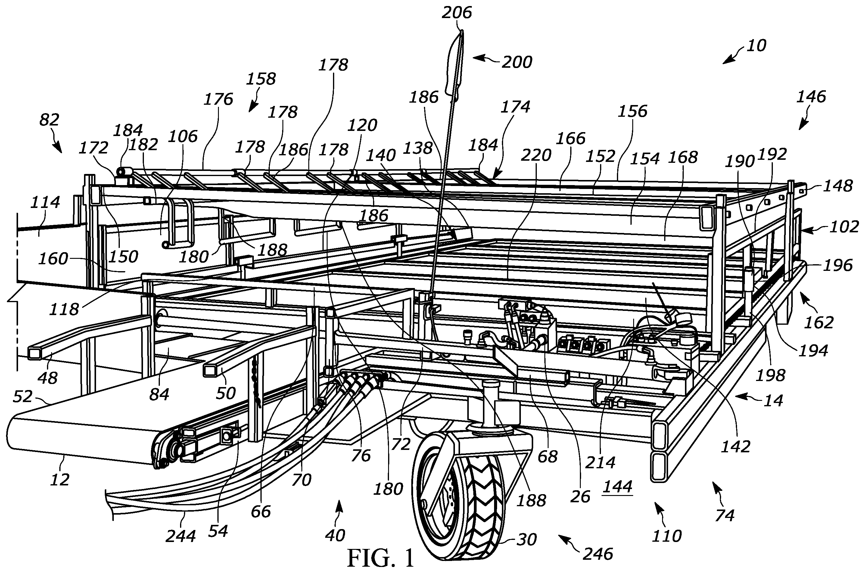 Patent US11812698 Figure 1 – Bale accumulator