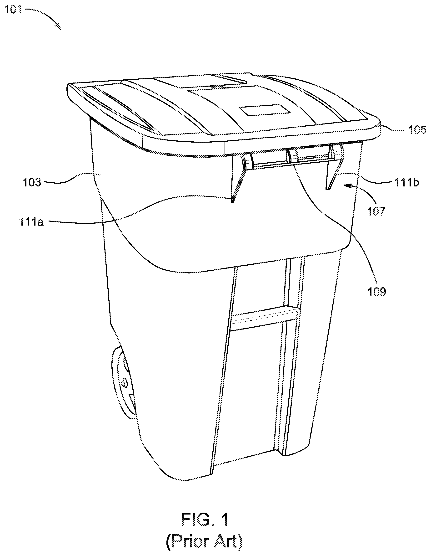 Patent US11812737 Figure 1 – Wearable protection device for residential and commercial trash cans and method of use
