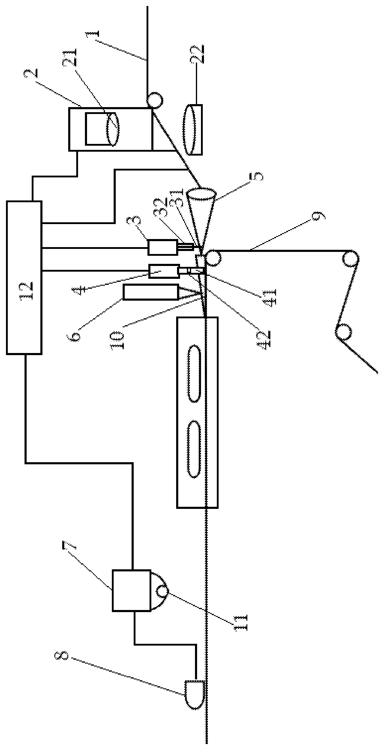 Patent US11812779 — Device for forming a multi-flavor composite structure filter rod in one step and a method thereof using the device — Figure 1