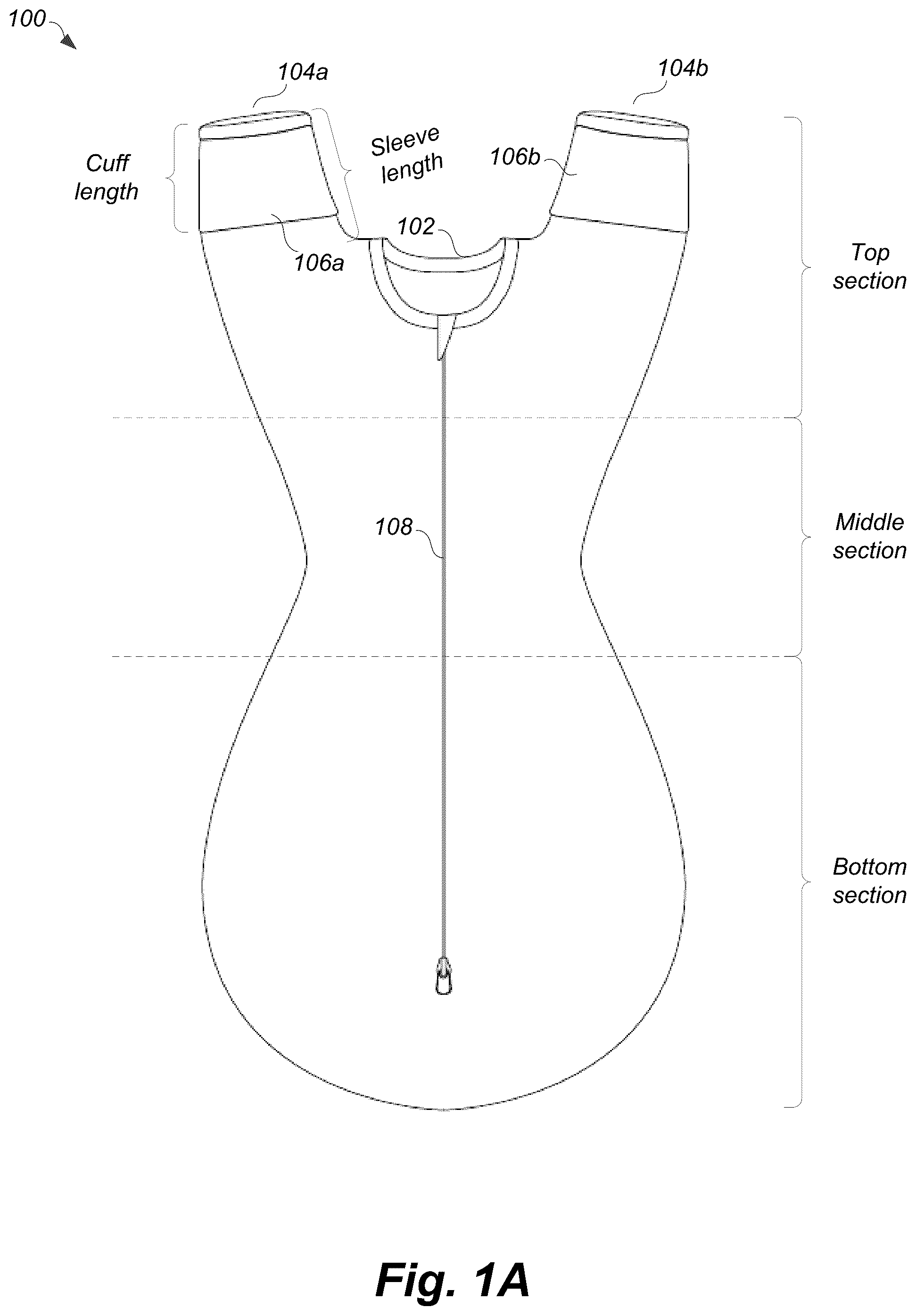 Patent US11812795 — Swaddling device — Figure 1