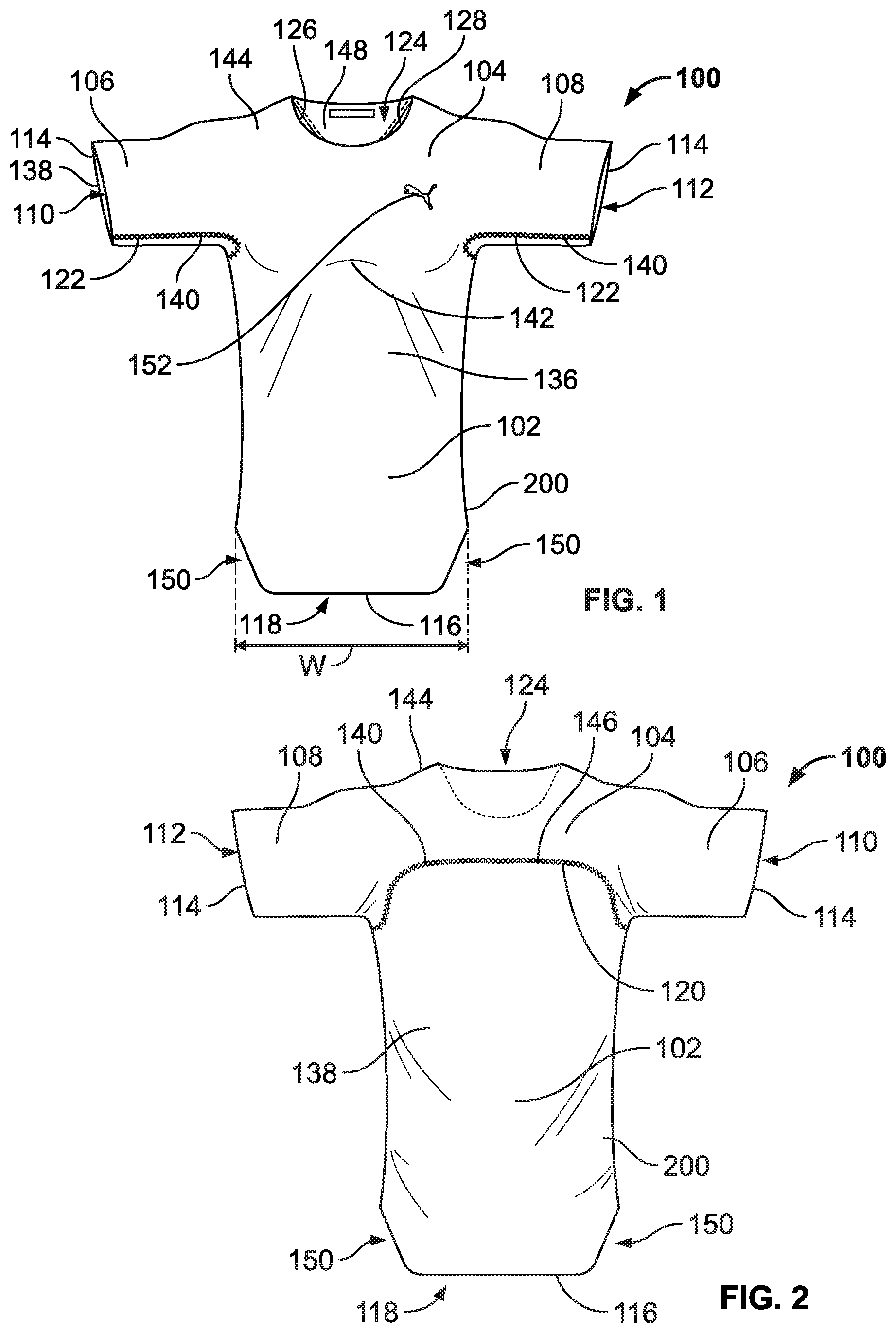 Patent US11812805 — Article of apparel and related manufacturing methods — Figure 1