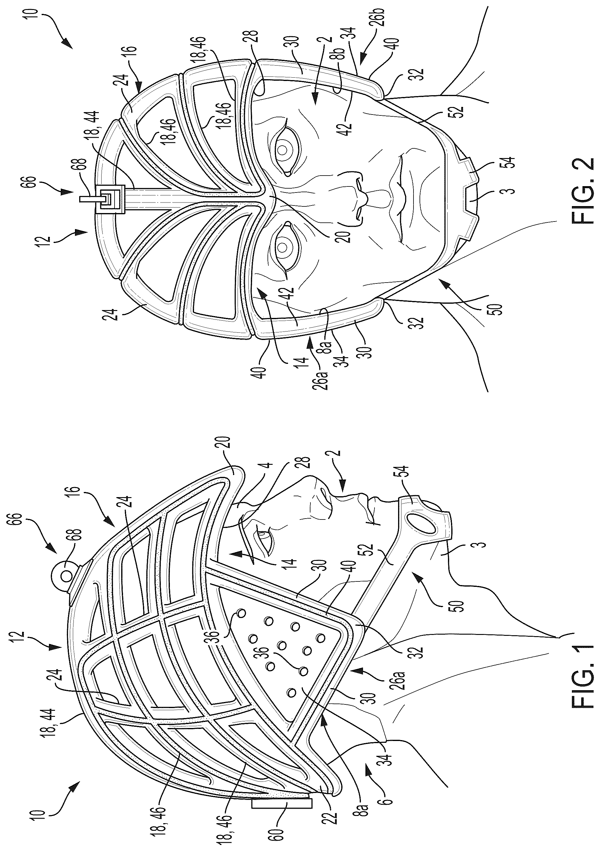 Patent US11812809 — Helmet with extended portions configured to protect squamous temporal bones of a wearer — Figure 1