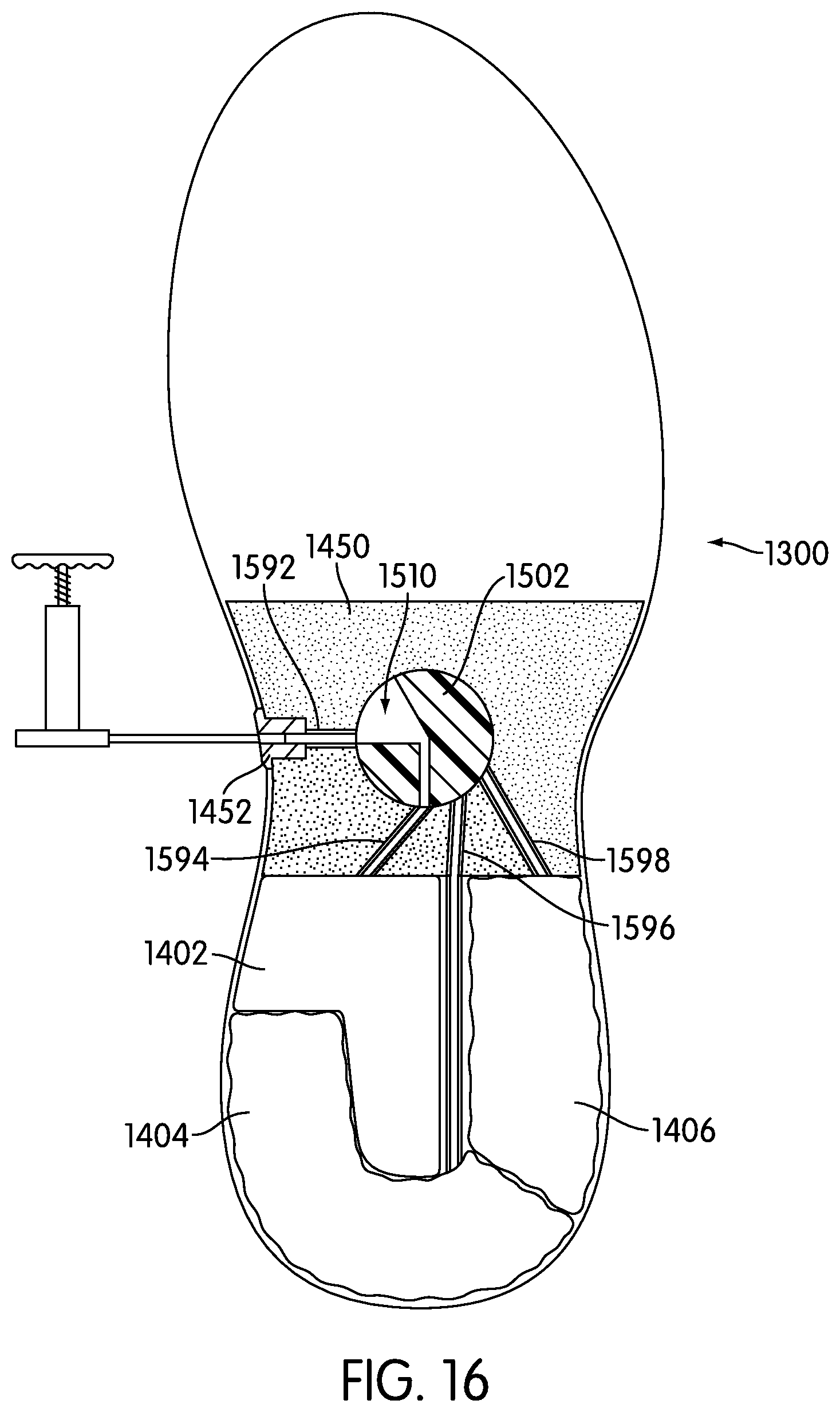 Patent US11812819 Figure 14 – Adjustable multi-bladder system for an article of footwear