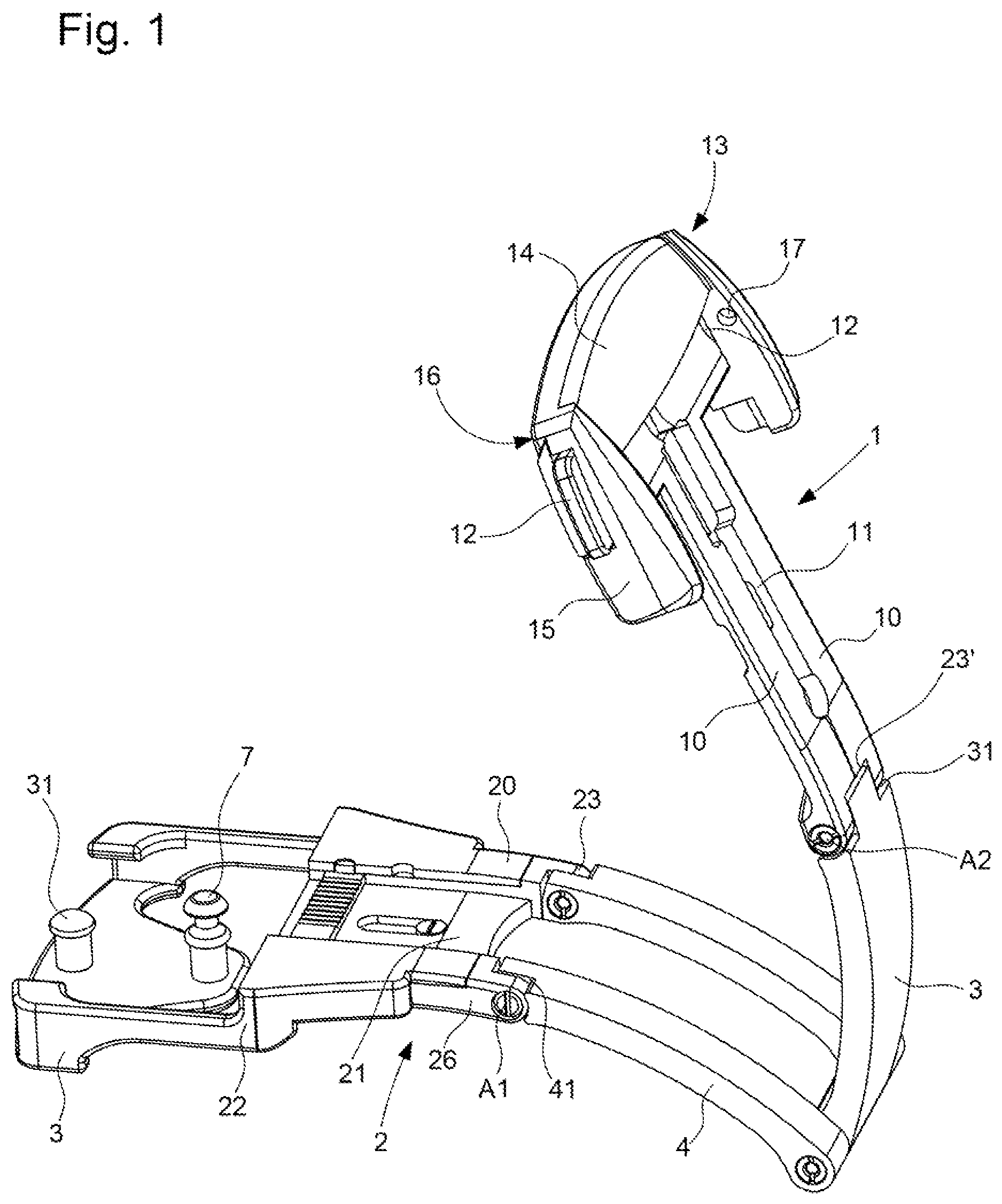 Patent US11812828 — Adjustable wristlet clasp — Figure 1