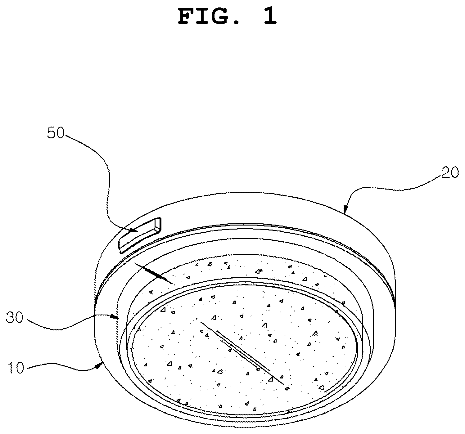 Patent US11812841 — Cosmetic container with contents visible from outside — Figure 1