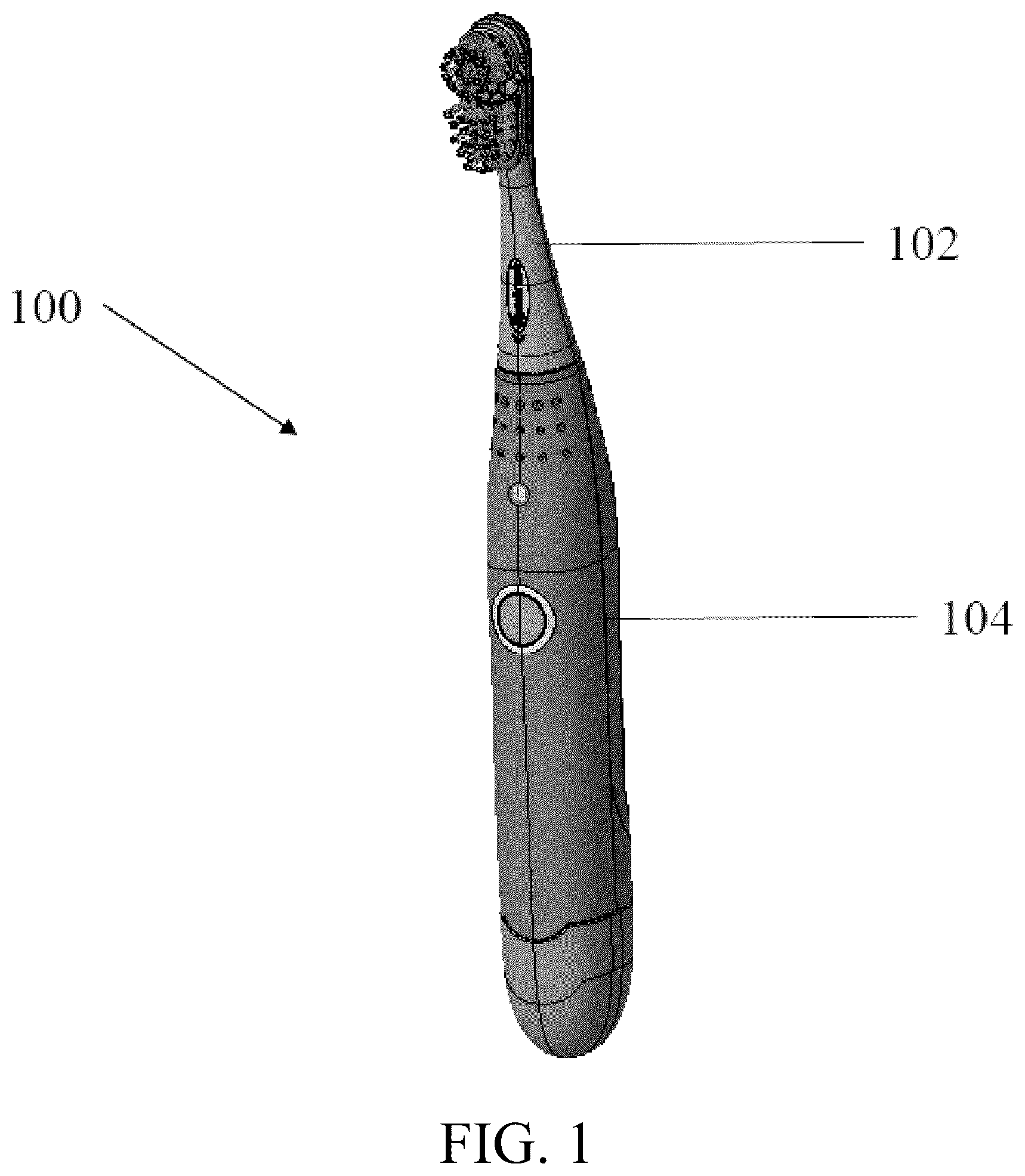 Patent US11812845 — Ionic toothbrush — Figure 1