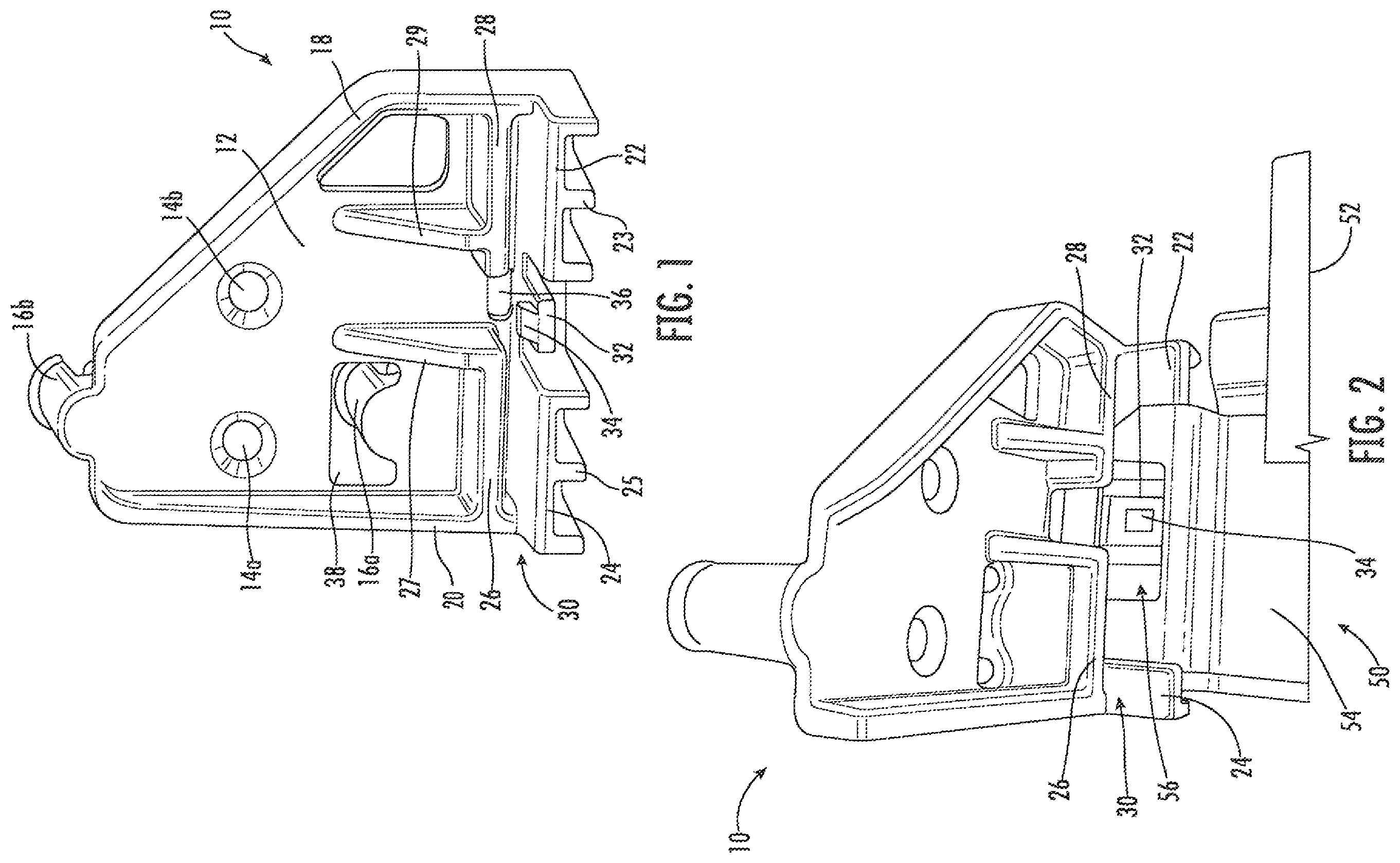 Patent US11812849 Figure 1 – Bracket for drawer slide