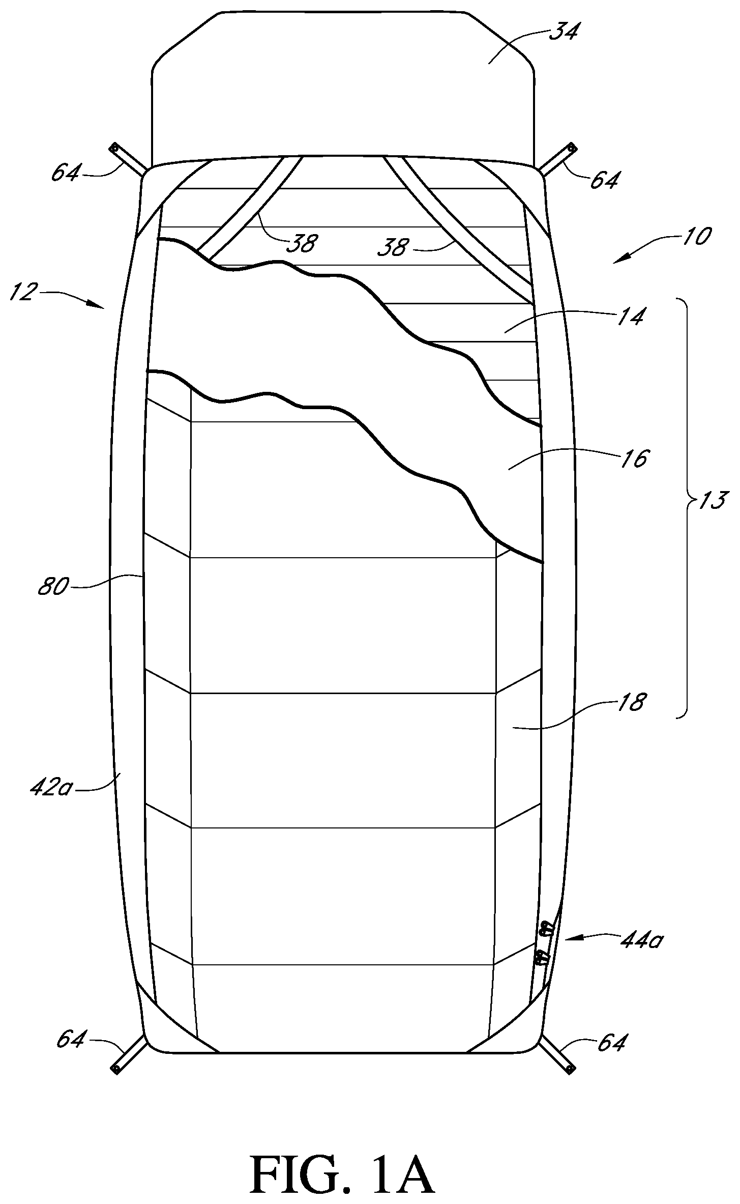 Patent US11812879 — Modular portable bedding system — Figure 1