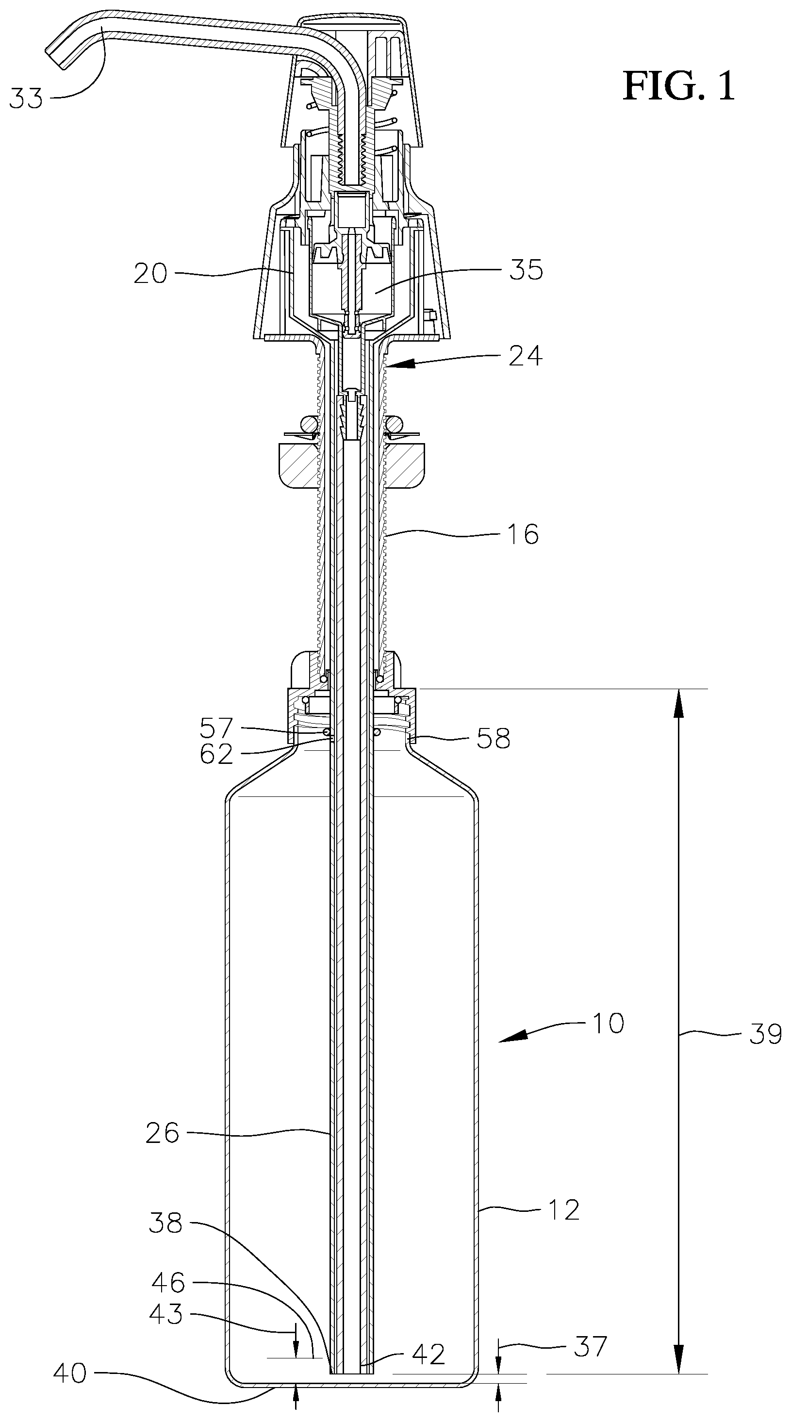 Patent US11812904 — Conduit for filling a fluid reservoir and methods for filling a fluid reservoir — Figure 1
