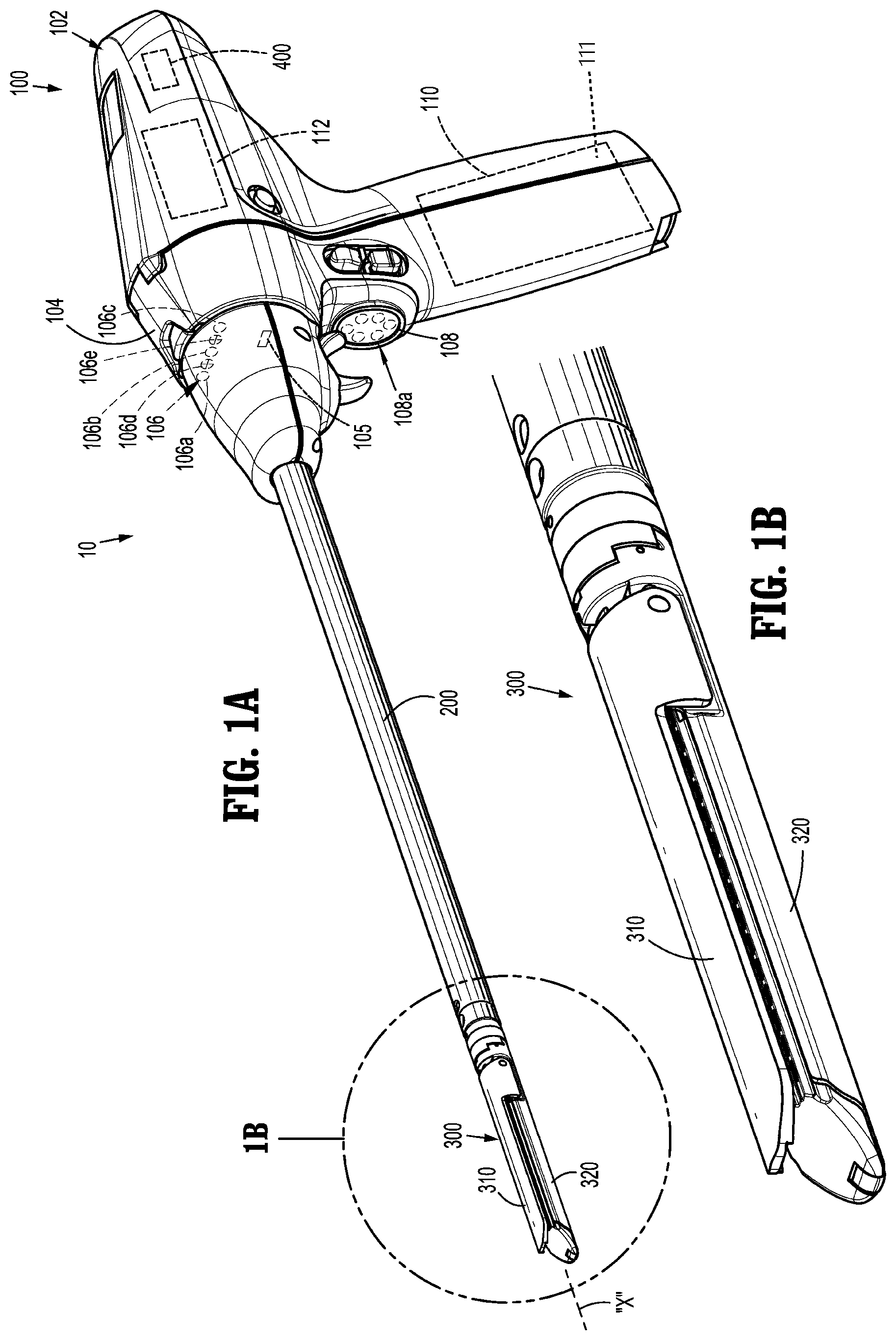 Patent US11812959 — Dynamically matching input and output shaft speeds of articulating adapter assemblies for surgical instruments — Figure 1