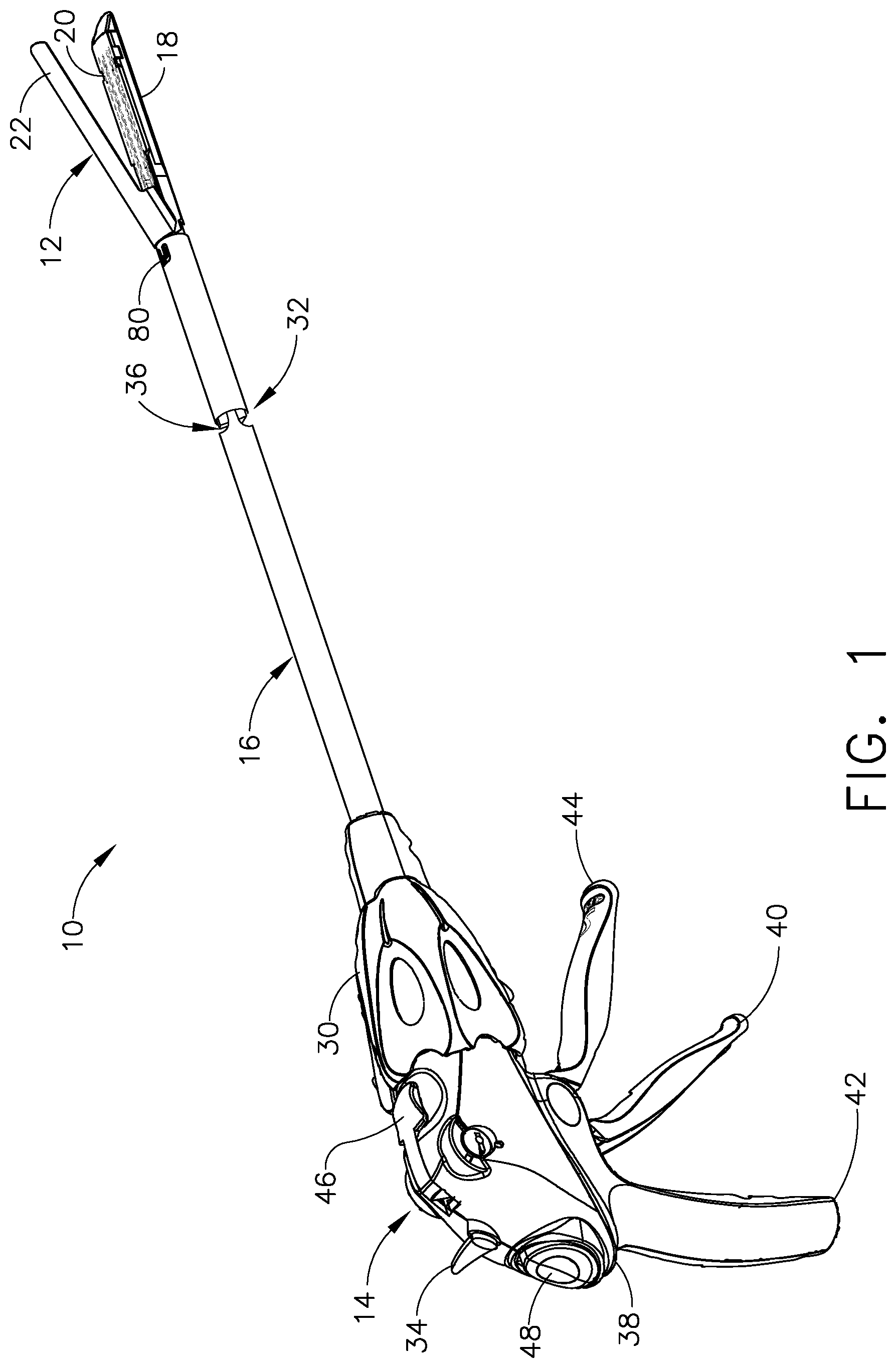 Patent US11812960 — Method of segmenting the operation of a surgical stapling instrument — Figure 1