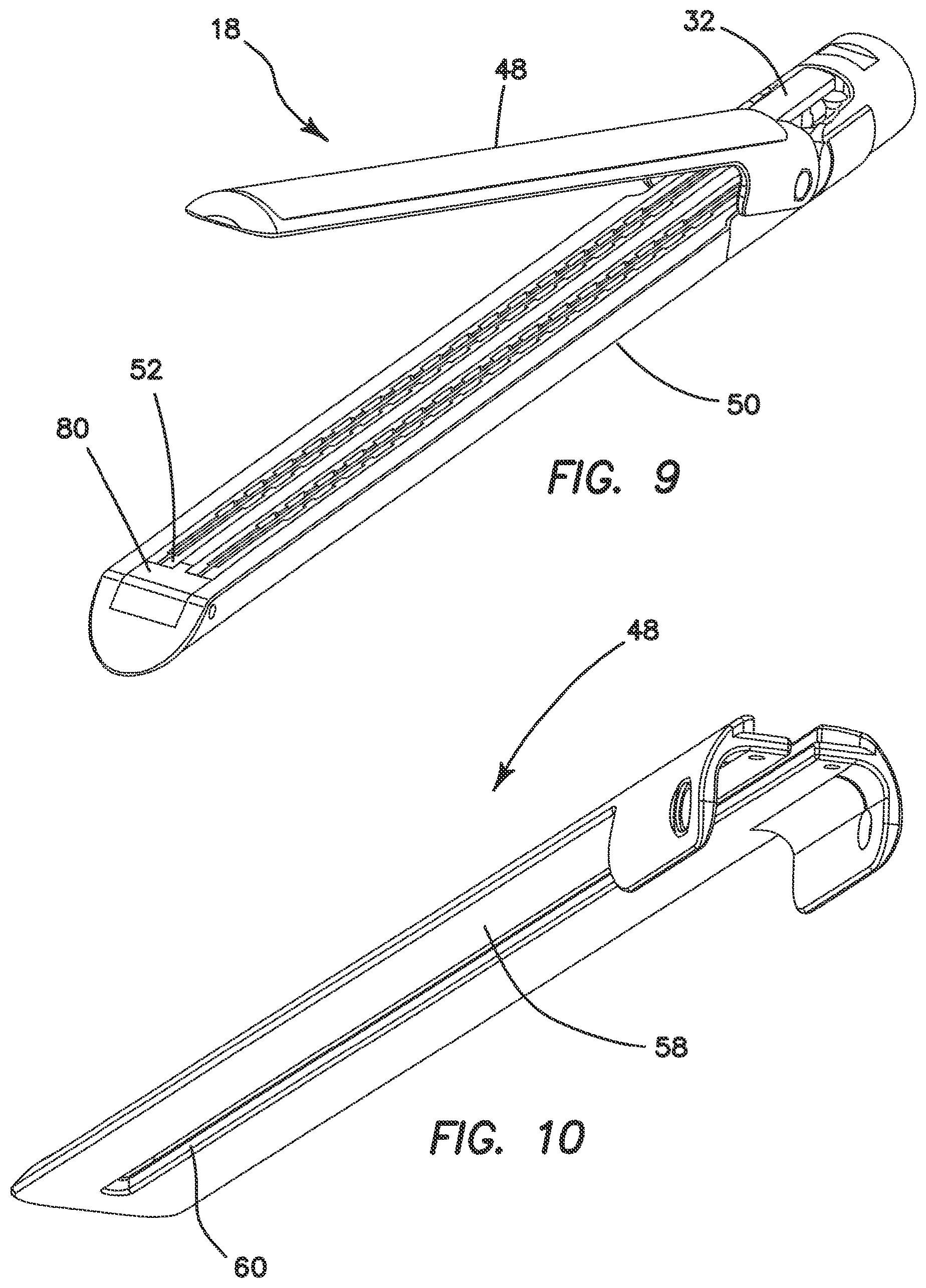 Patent US11812963 Figure 6 – Surgical stapler with partial pockets