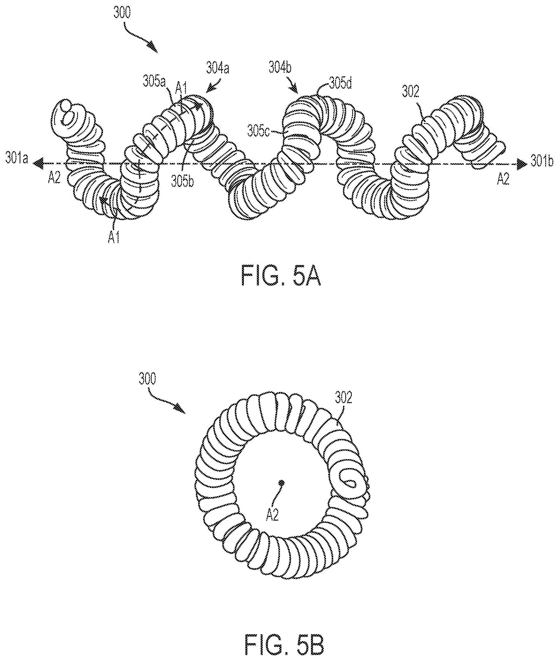 Patent US11812967 Figure 5 – Aneurysm treatment coils and associated systems and methods of use