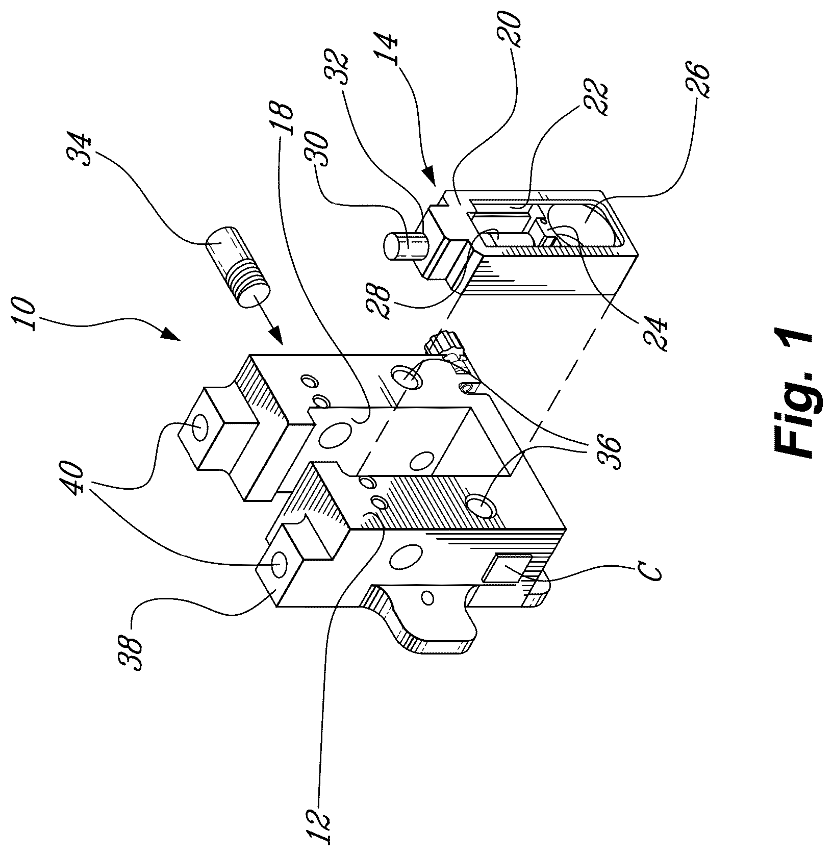 Patent US11812974 — Method and system for planning/guiding alterations to a bone — Figure 1