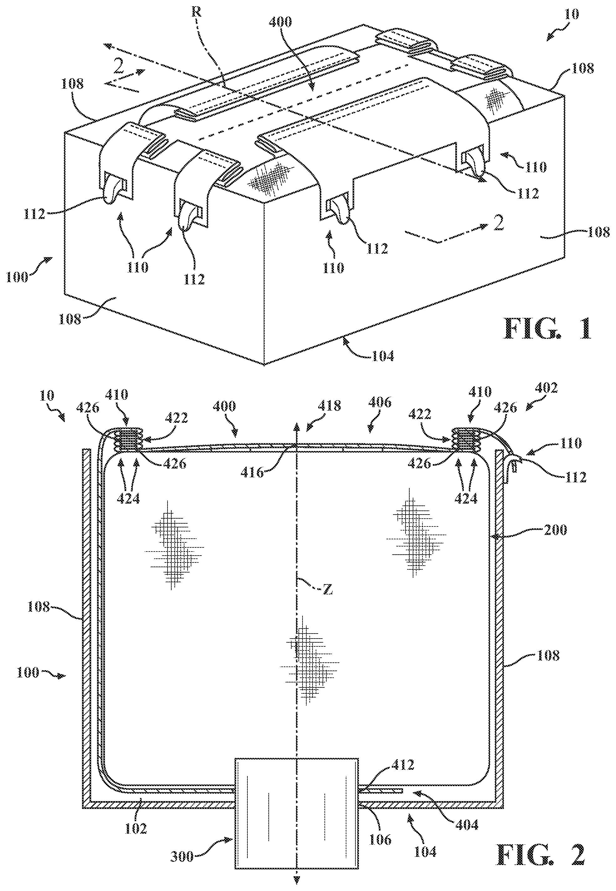 Patent US11814000 Figure 1 – Expandable deployment flaps for vehicular airbag systems
