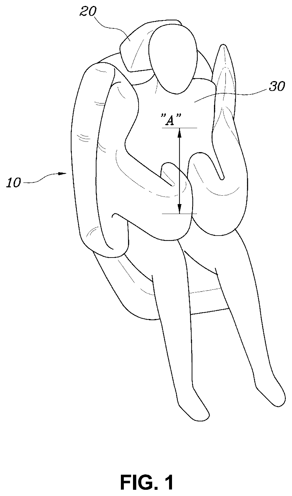 Patent US11814004 — Side air bag for vehicle — Figure 1