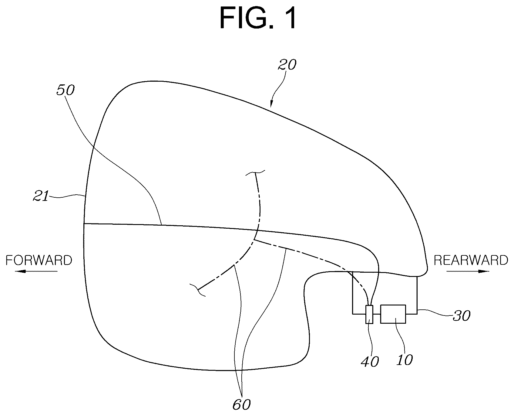 Patent US11814006 — Airbag apparatus for vehicle — Figure 1