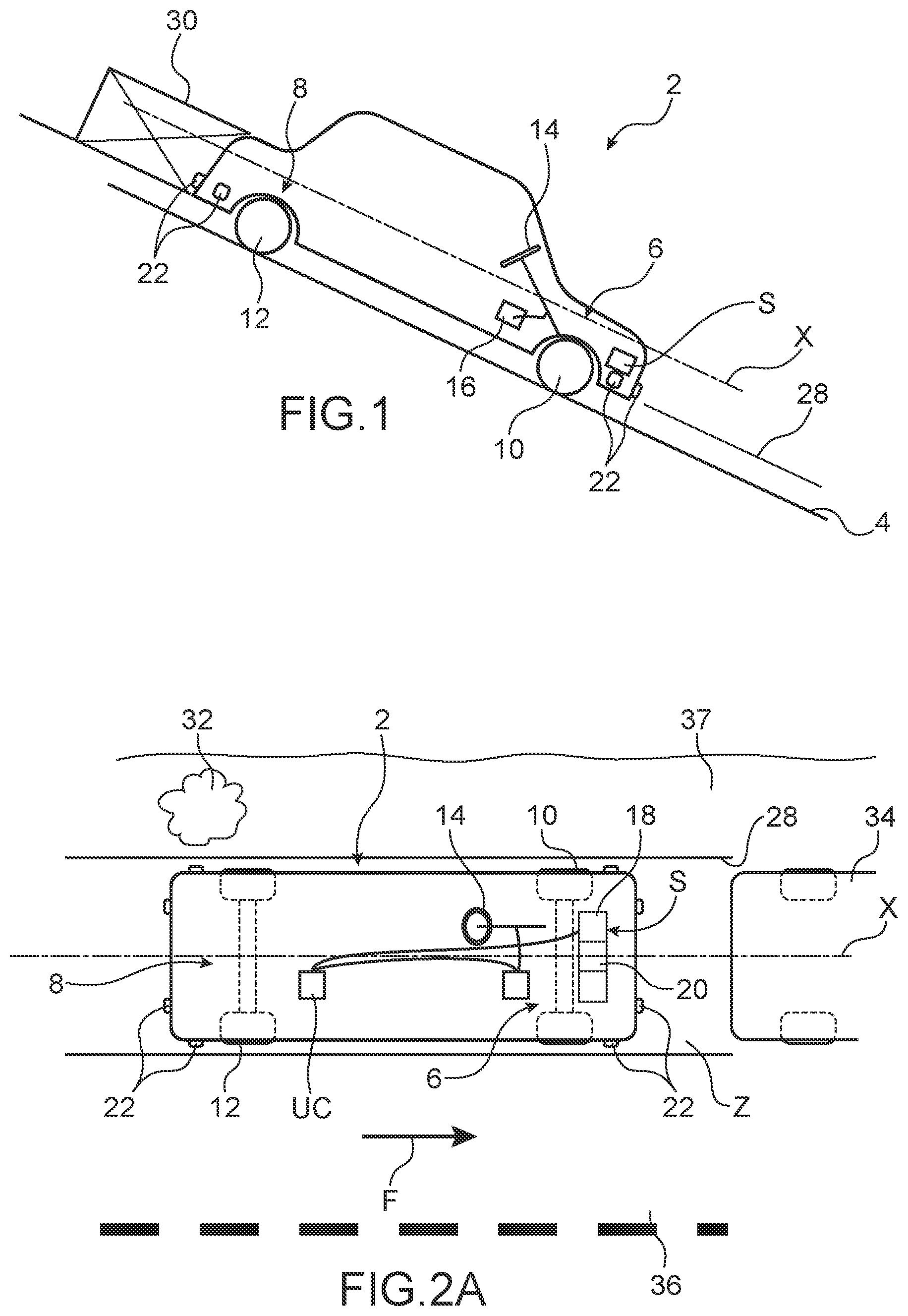 Patent US11814038 Figure 1 – System for securing the parking of a motor vehicle
