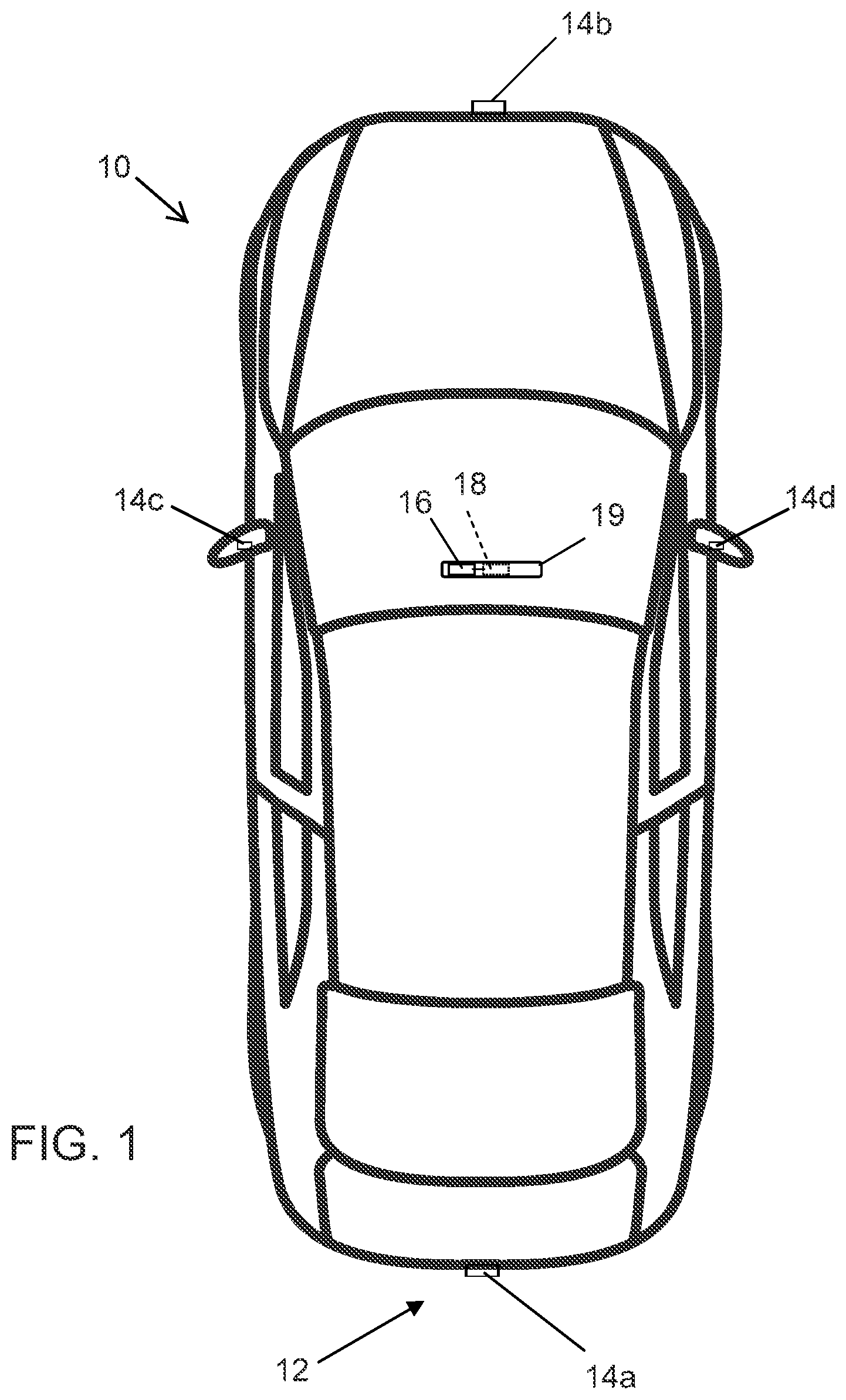 Patent US11814045 — Autonomous vehicle with path planning system — Figure 1