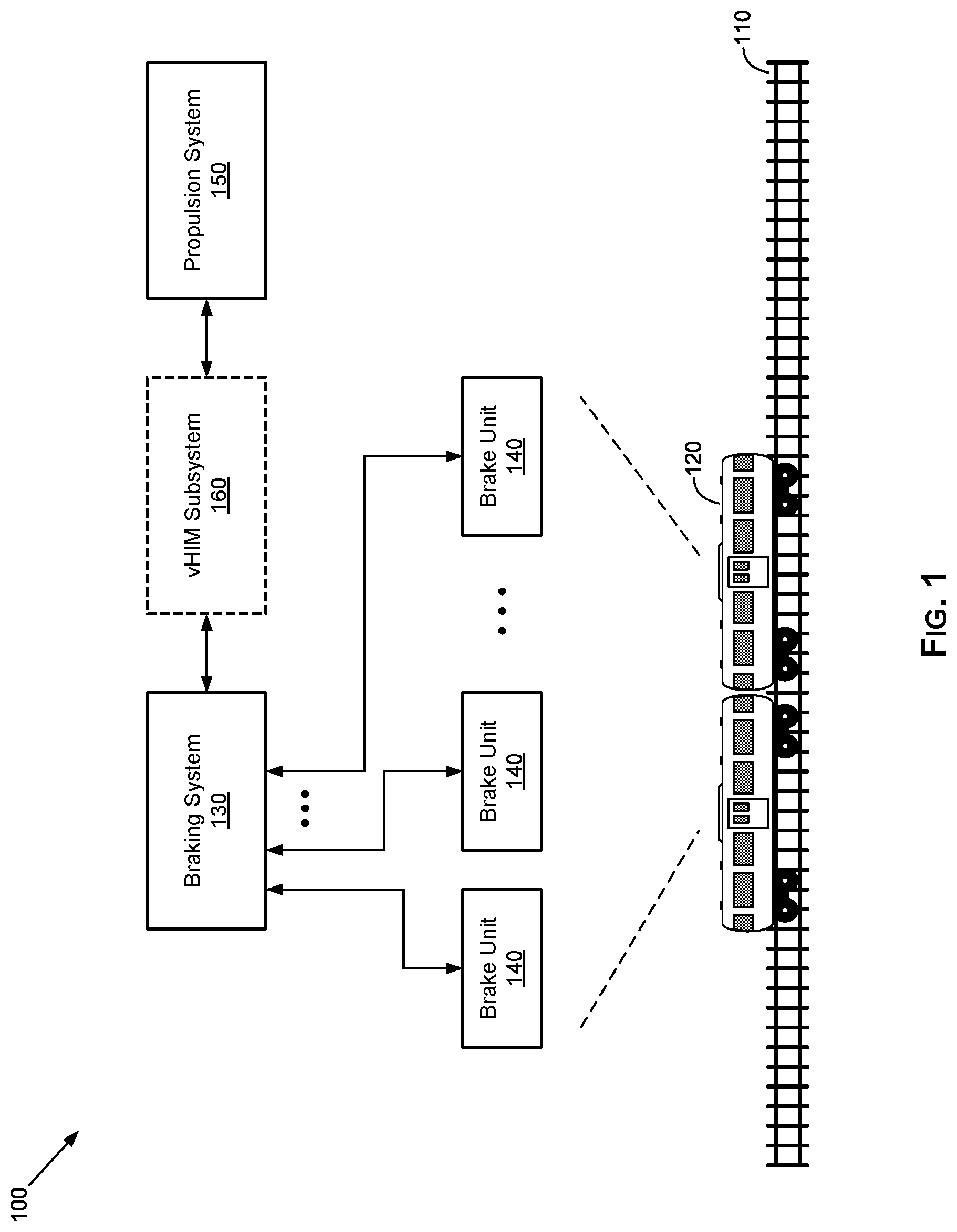 Patent US11814088 — Vehicle host interface module (vHIM) based braking solutions — Figure 1