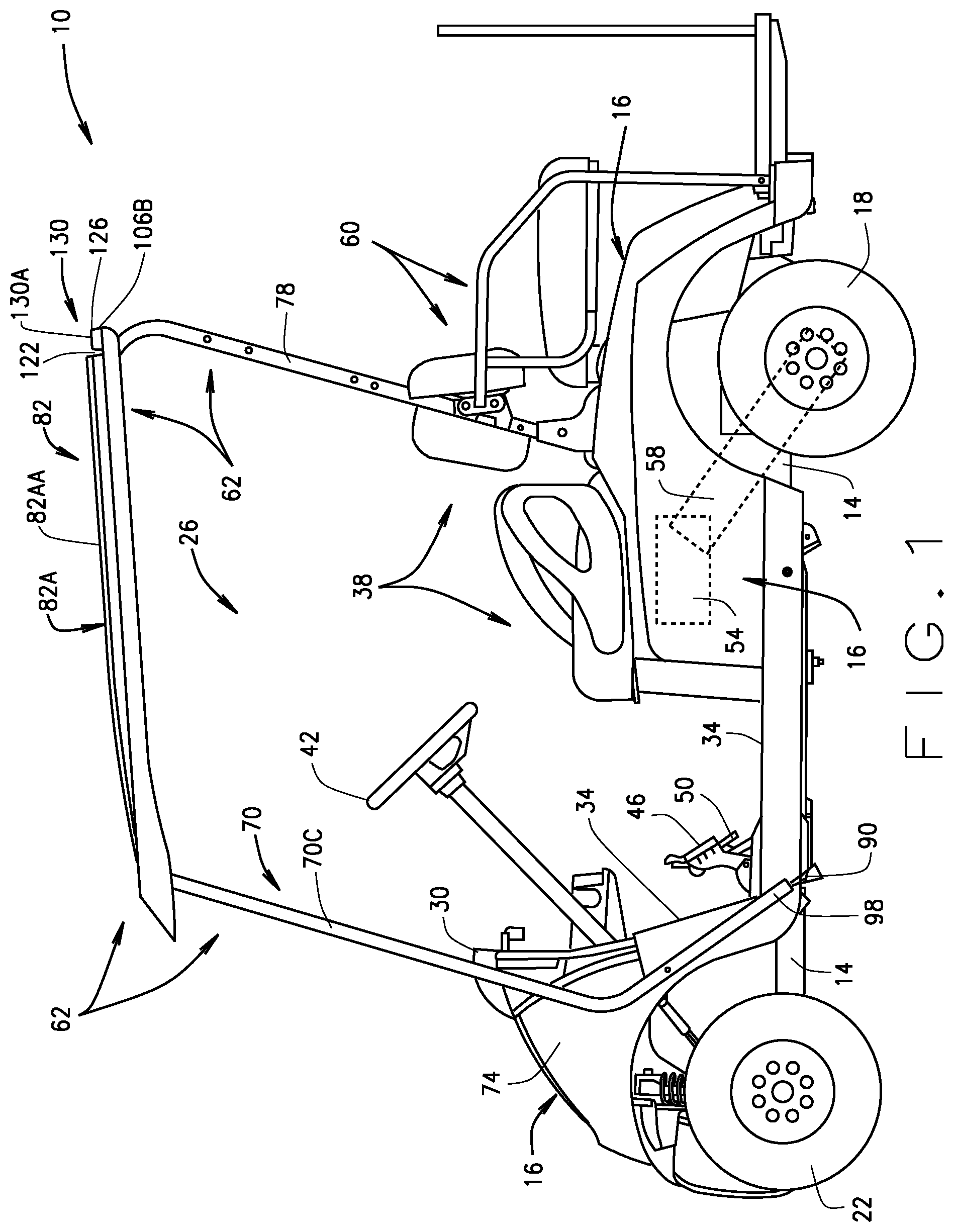 Patent US11814106 — Canopy for lightweight vehicle — Figure 1