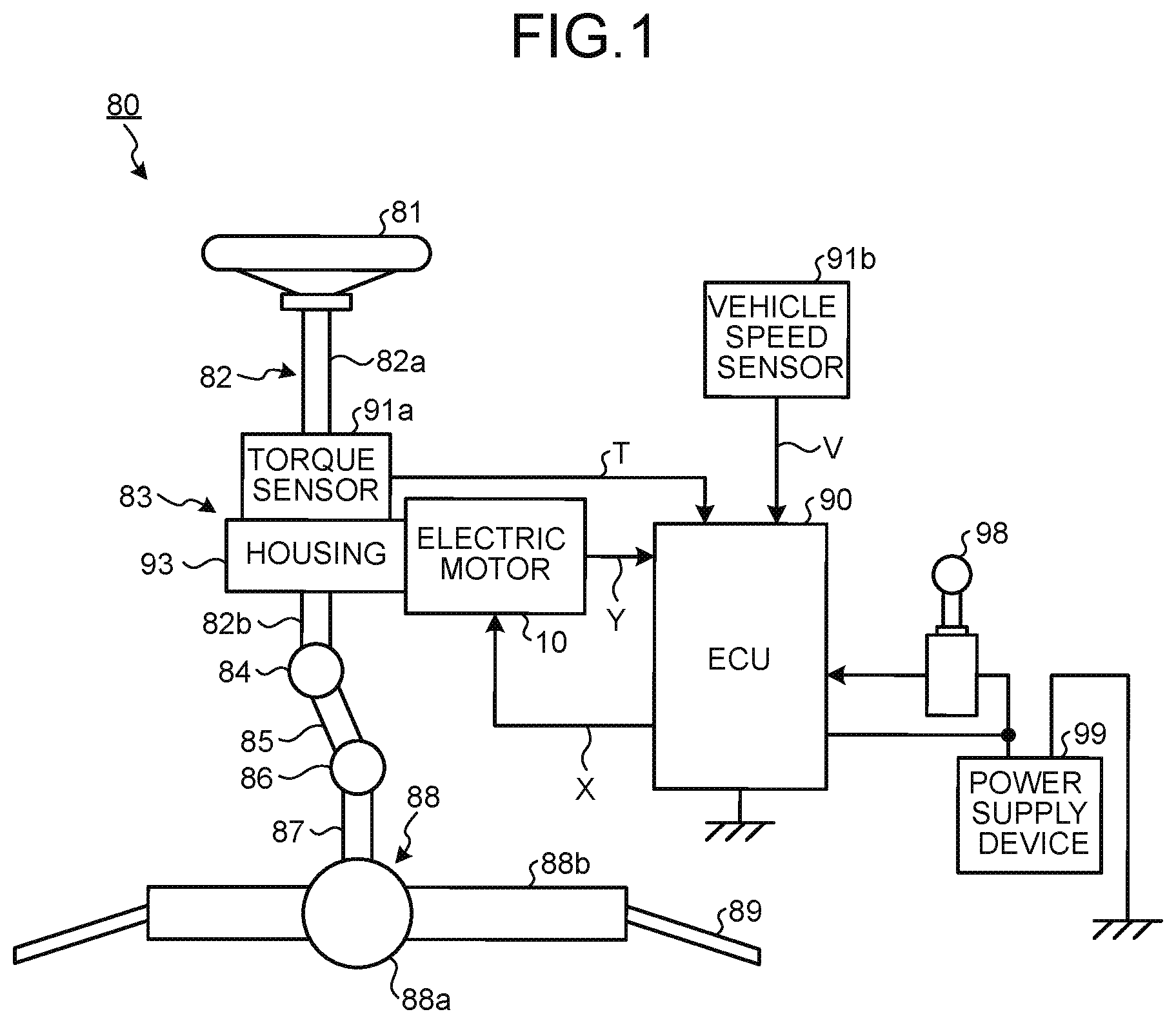 Patent US11814116 — Assist mechanism and electric power steering device — Figure 1