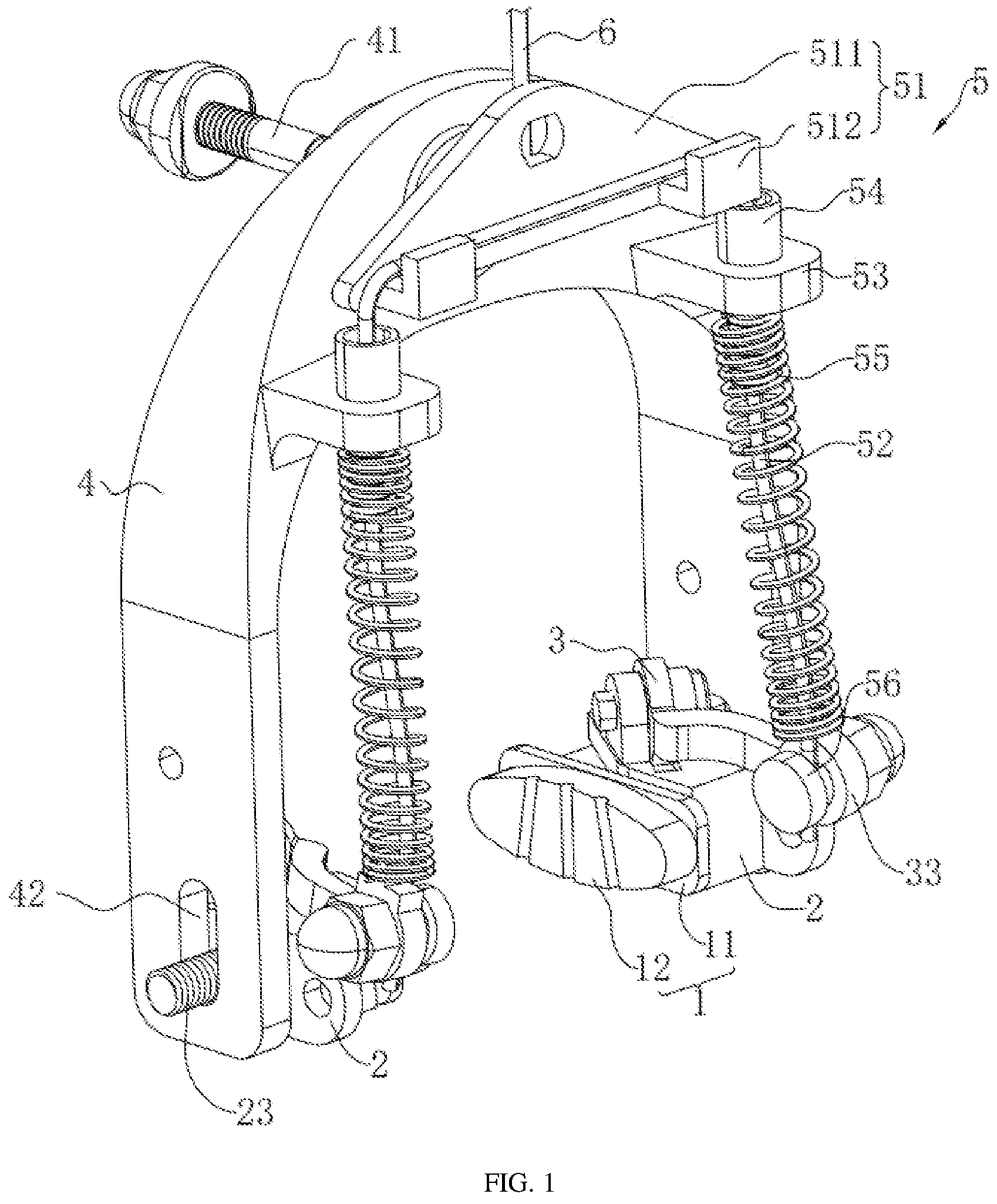 Patent US11814131 — Synchronously driven brake — Figure 1