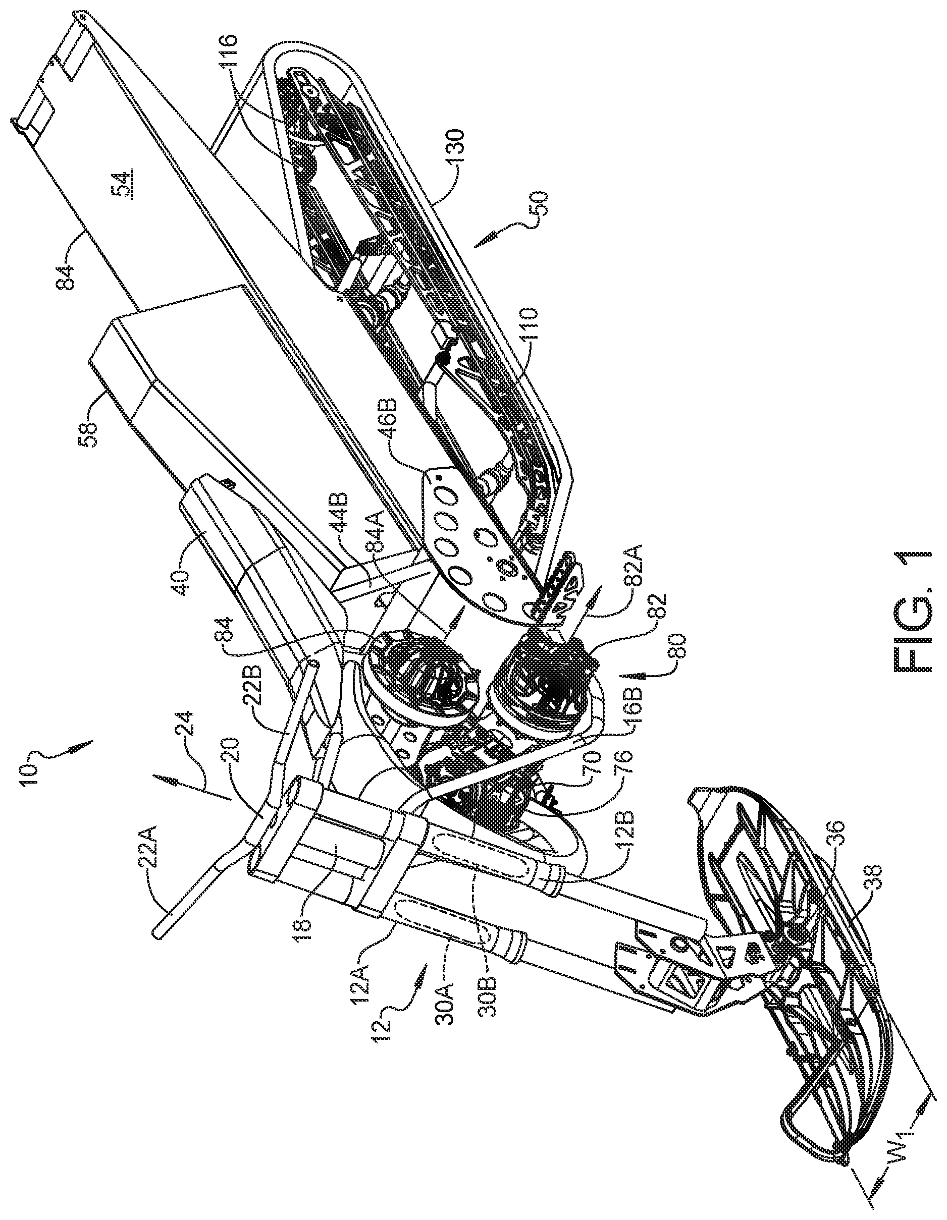 Patent US11814136 Figure 1 – Snow vehicle