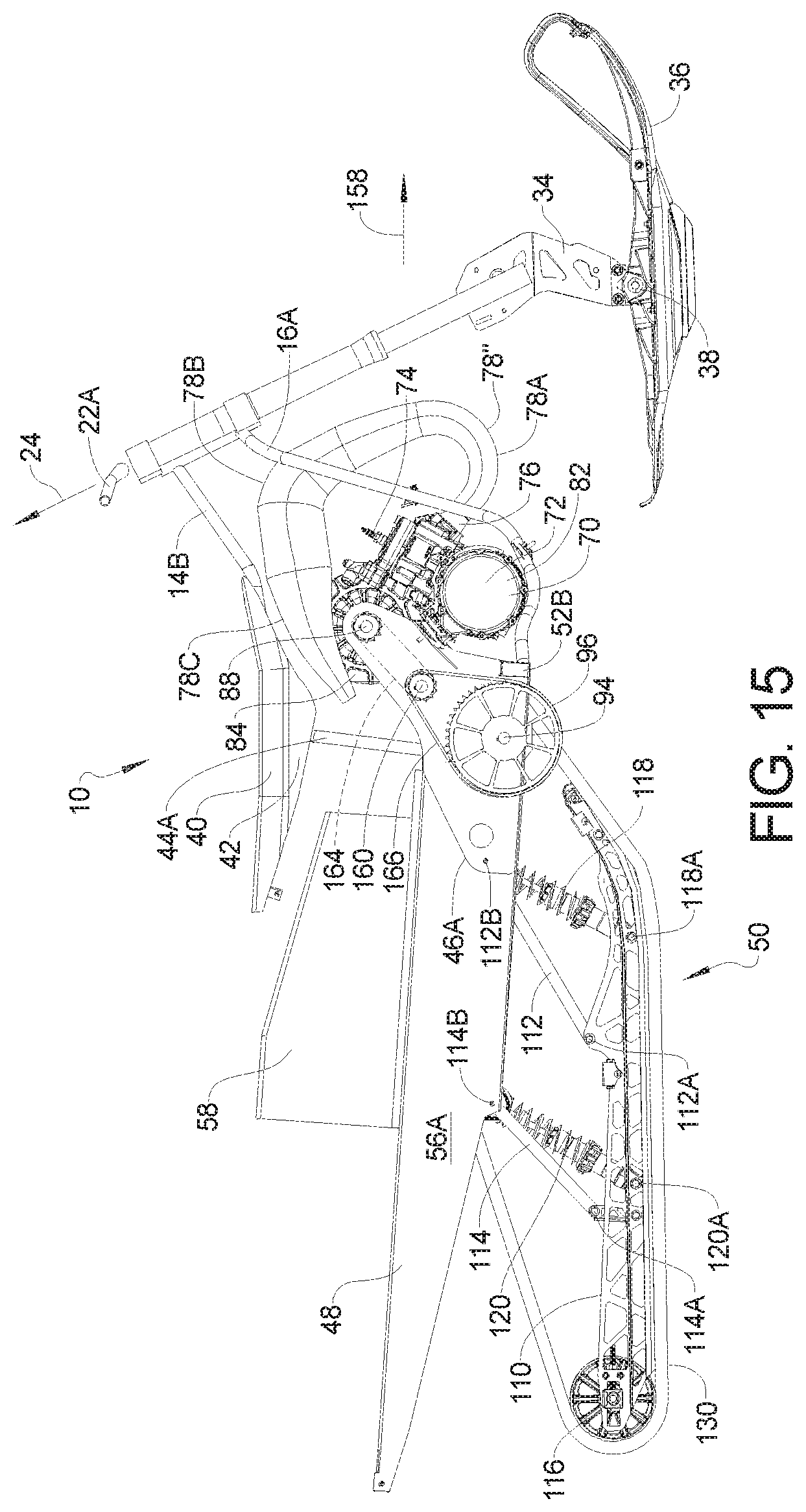 Patent US11814136 Figure 15 – Snow vehicle