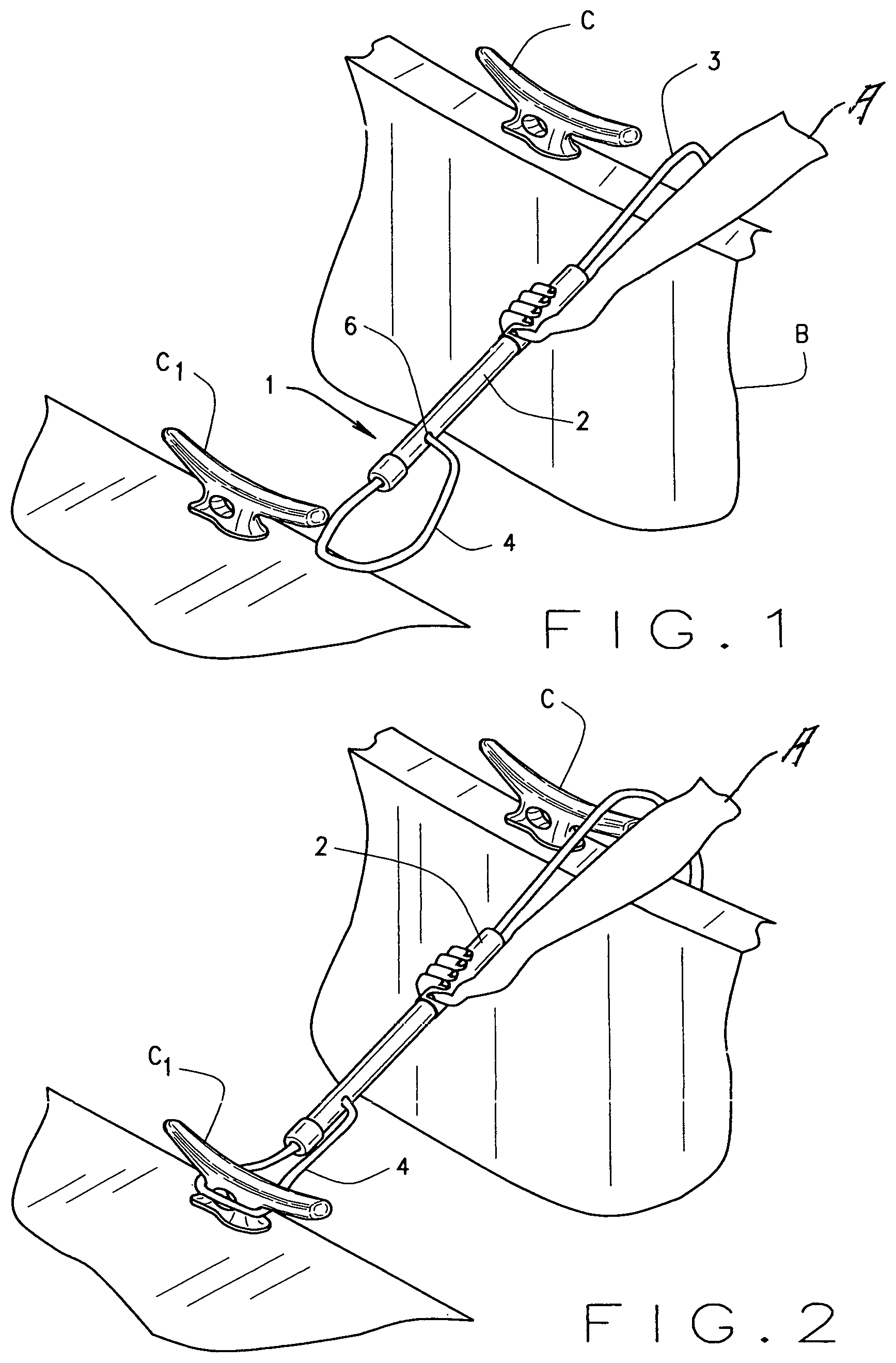 Patent US11814141 — Boat tie down apparatus — Figure 1