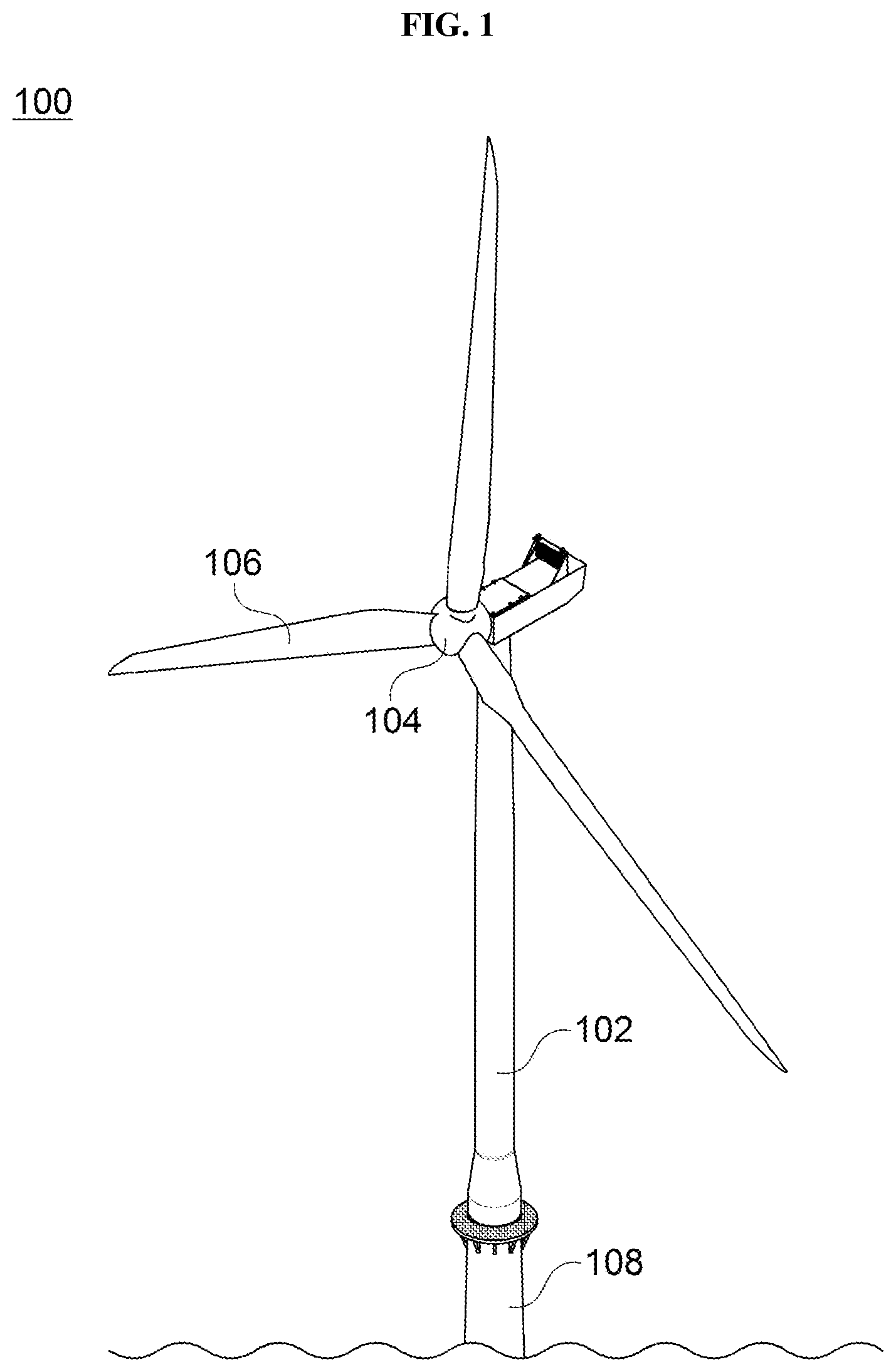Patent US11814144 — Method for assembling wind power generator by using installation ship for floating-type offshore wind power generation — Figure 1