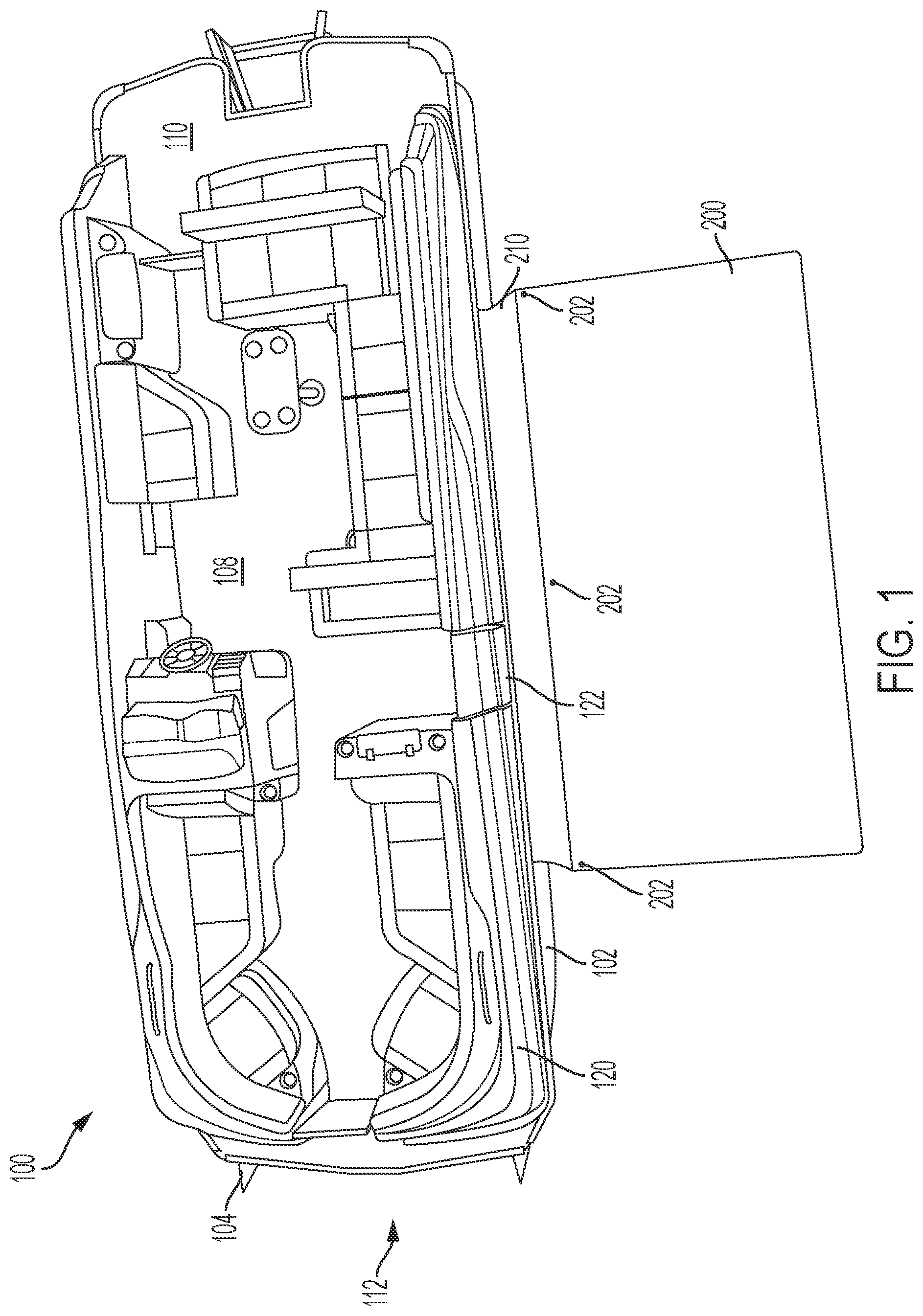 Patent US11814147 Figure 1 – Boat with a water mat