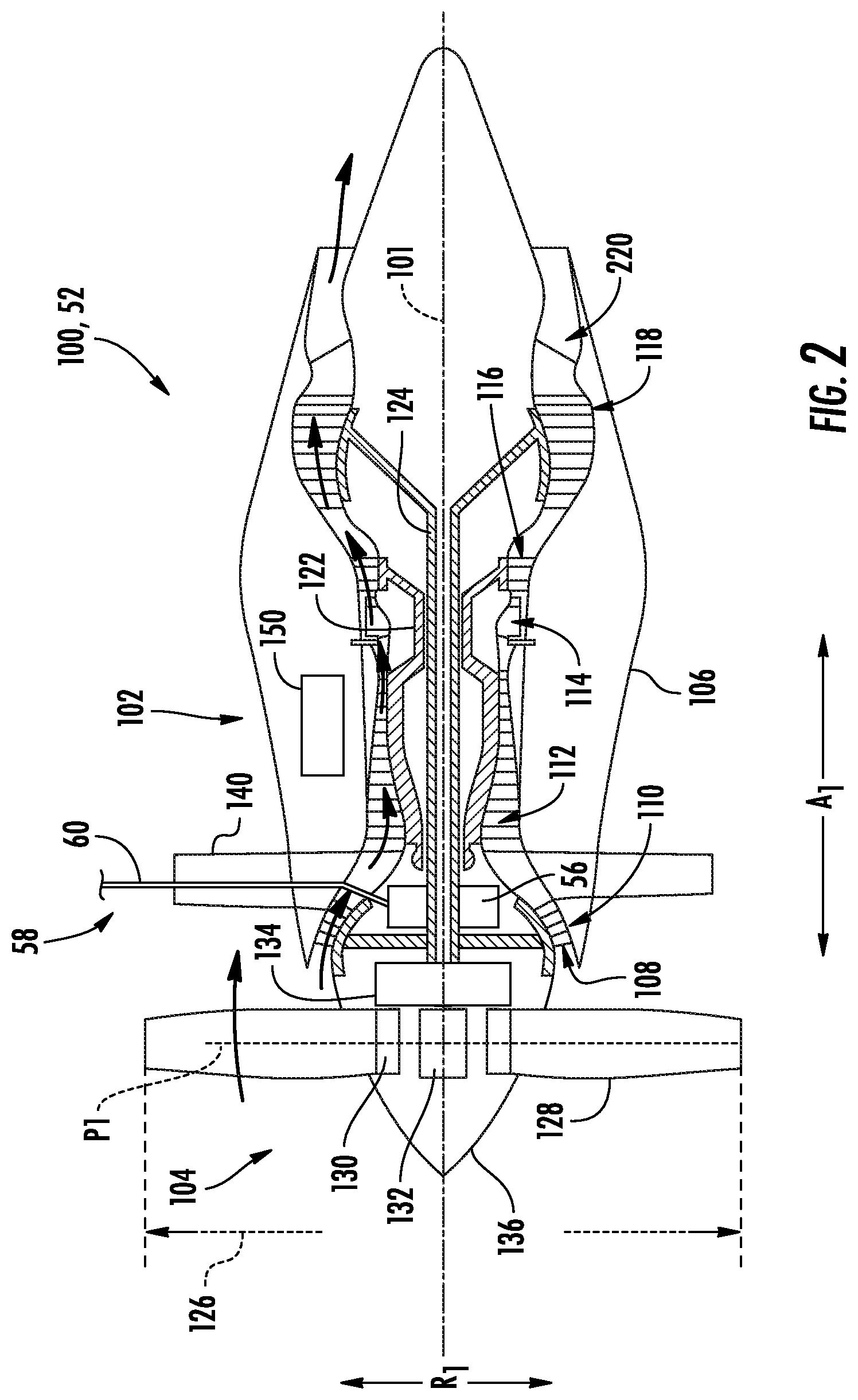 Patent US11814154 Figure 2 – Pitch angles of an aircraft engine rotor assembly