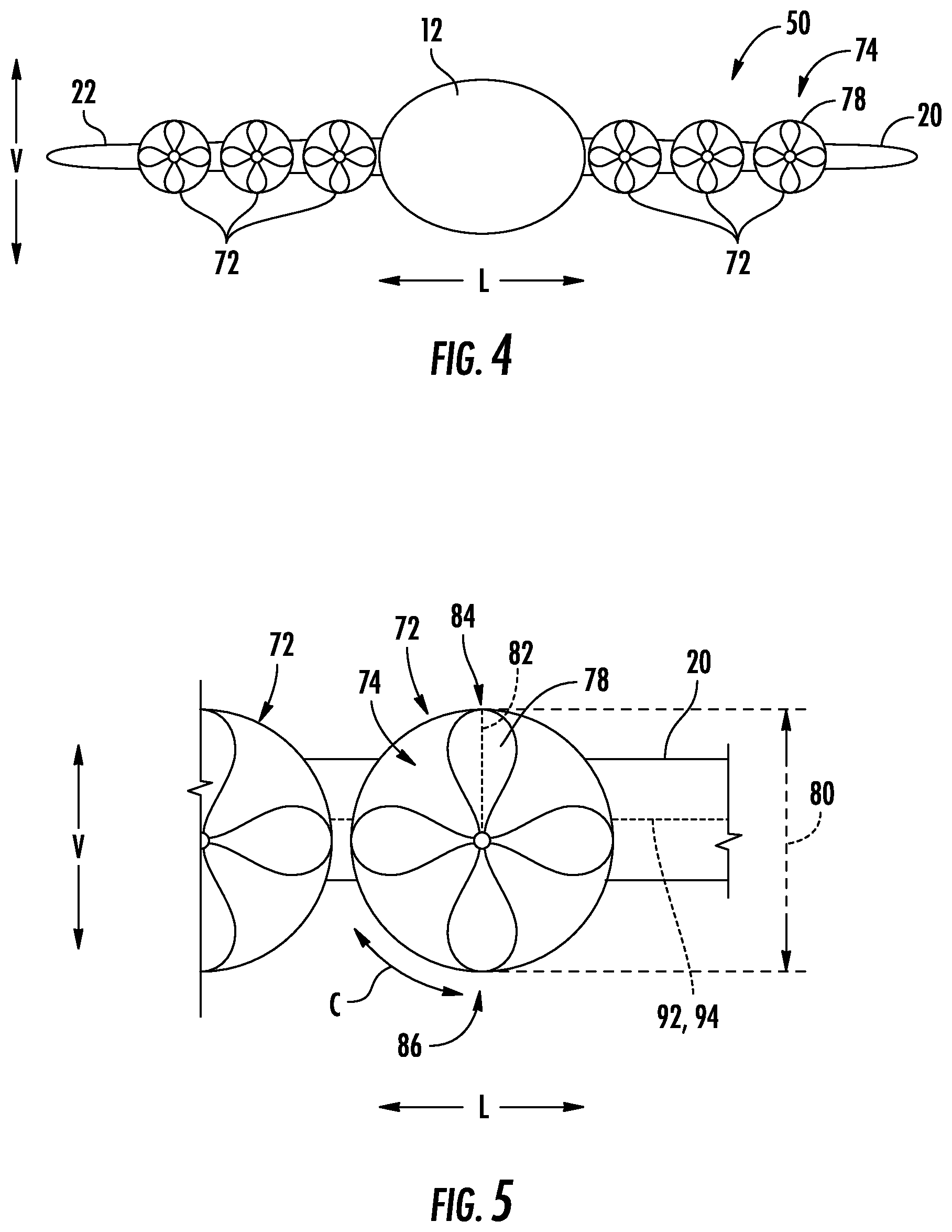 Patent US11814154 Figure 4 – Pitch angles of an aircraft engine rotor assembly