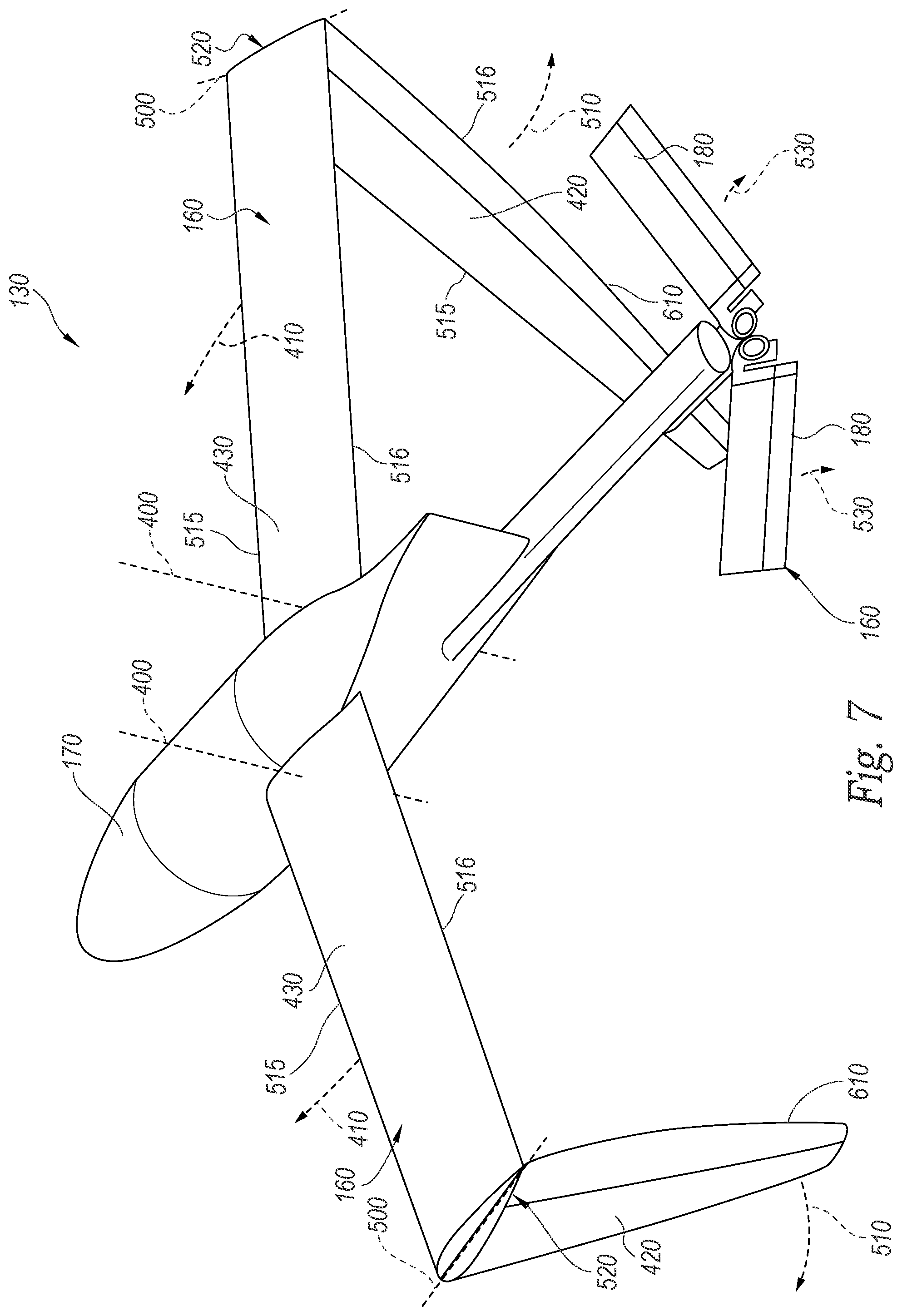 Patent US11814165 Figure 7 – Systems and methods for aerodynamic deployment of wing structures