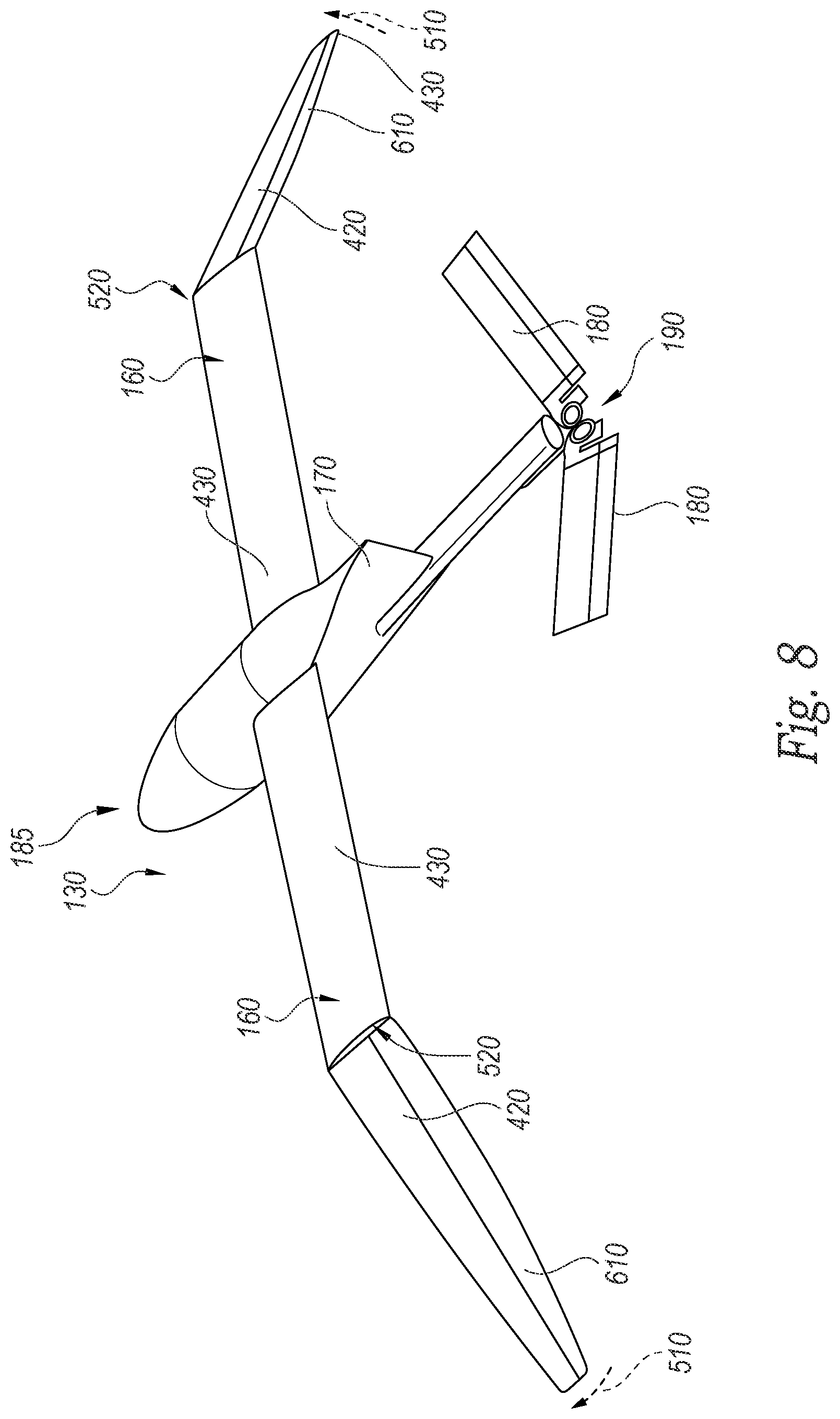 Patent US11814165 Figure 8 – Systems and methods for aerodynamic deployment of wing structures