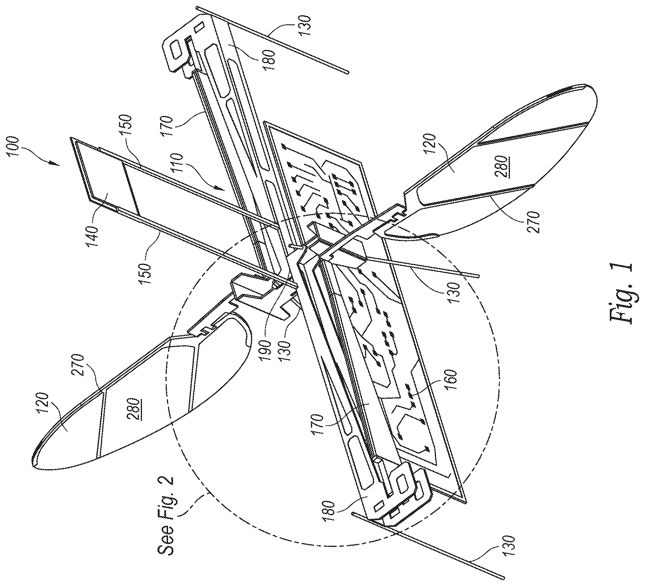 Patent US11814169 — Untethered flying micro-robots — Figure 1