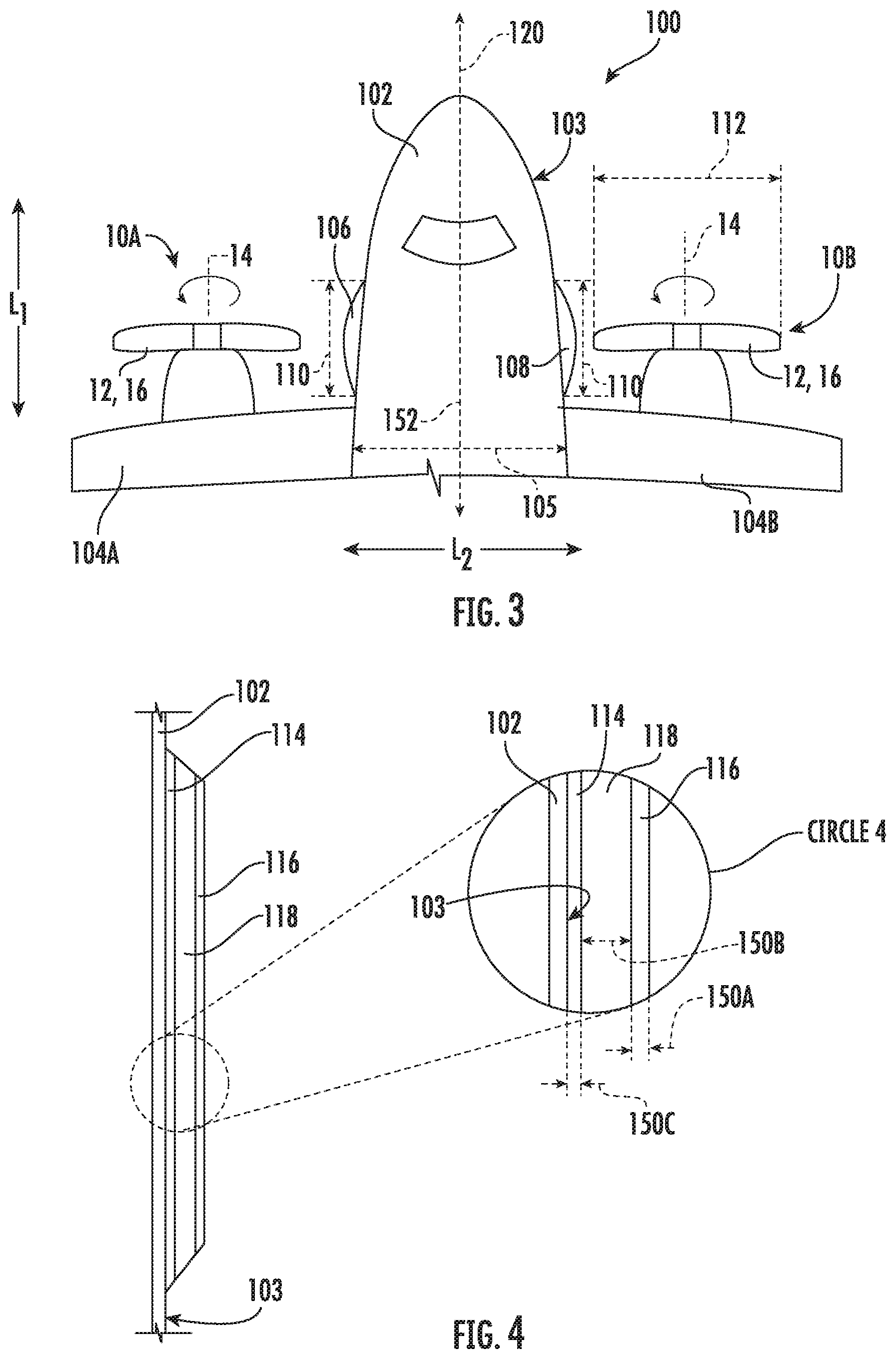Patent US11814174 Figure 3 – Layered fuselage shield