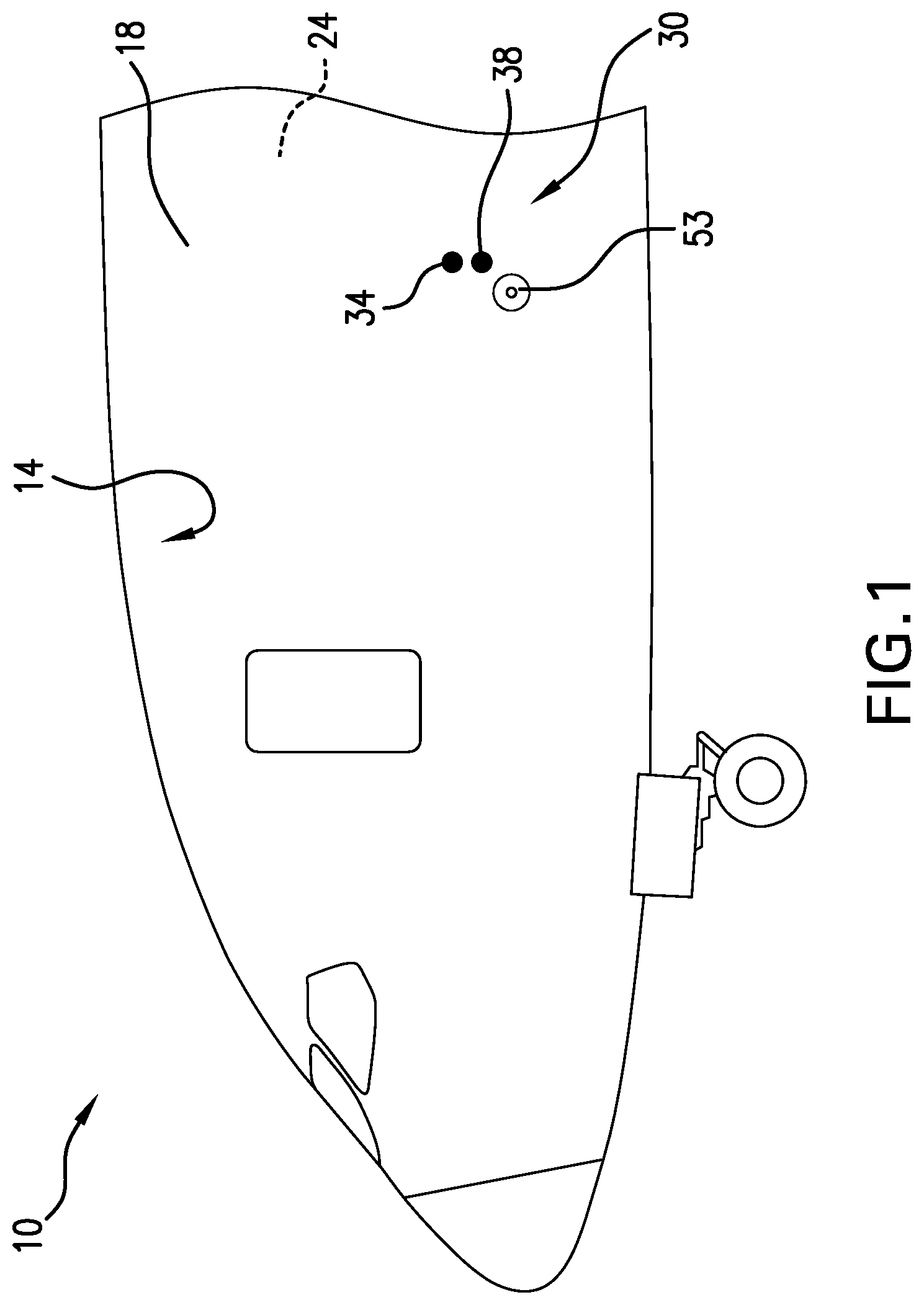 Patent US11814179 Figure 1 – Pressure device having a one-way valve for an aircraft sense line