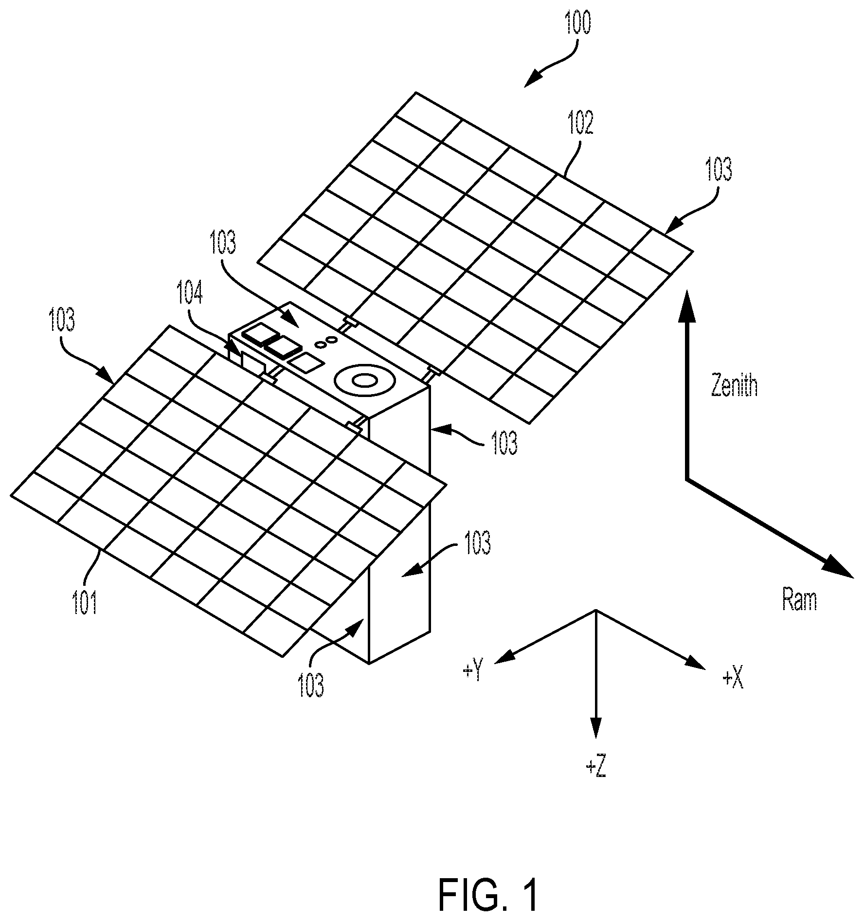 Patent US11814195 — Silicon oxide coated aluminized Kapton radiator coating for nano-satellite thermal management — Figure 1