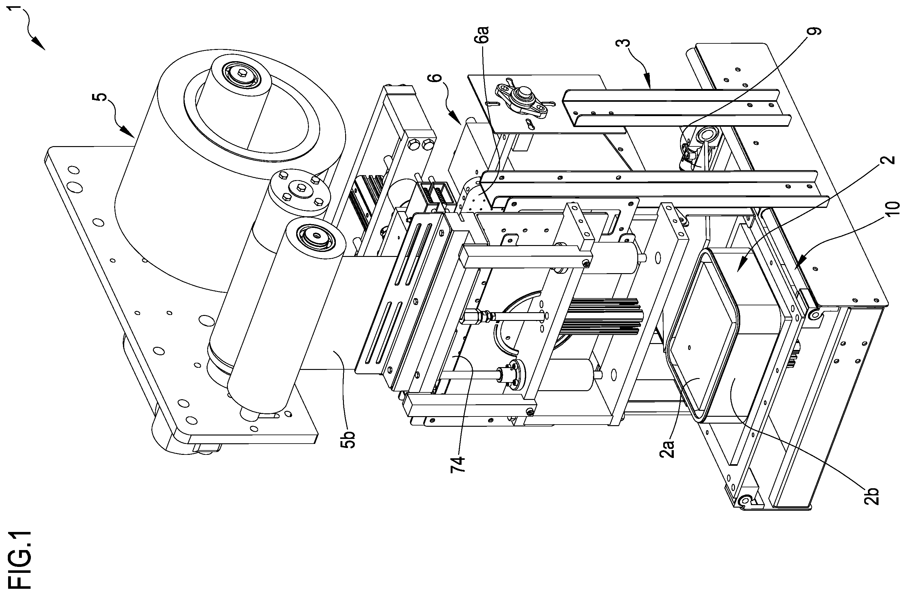 Patent US11814201 — Apparatus and process for packaging products — Figure 1