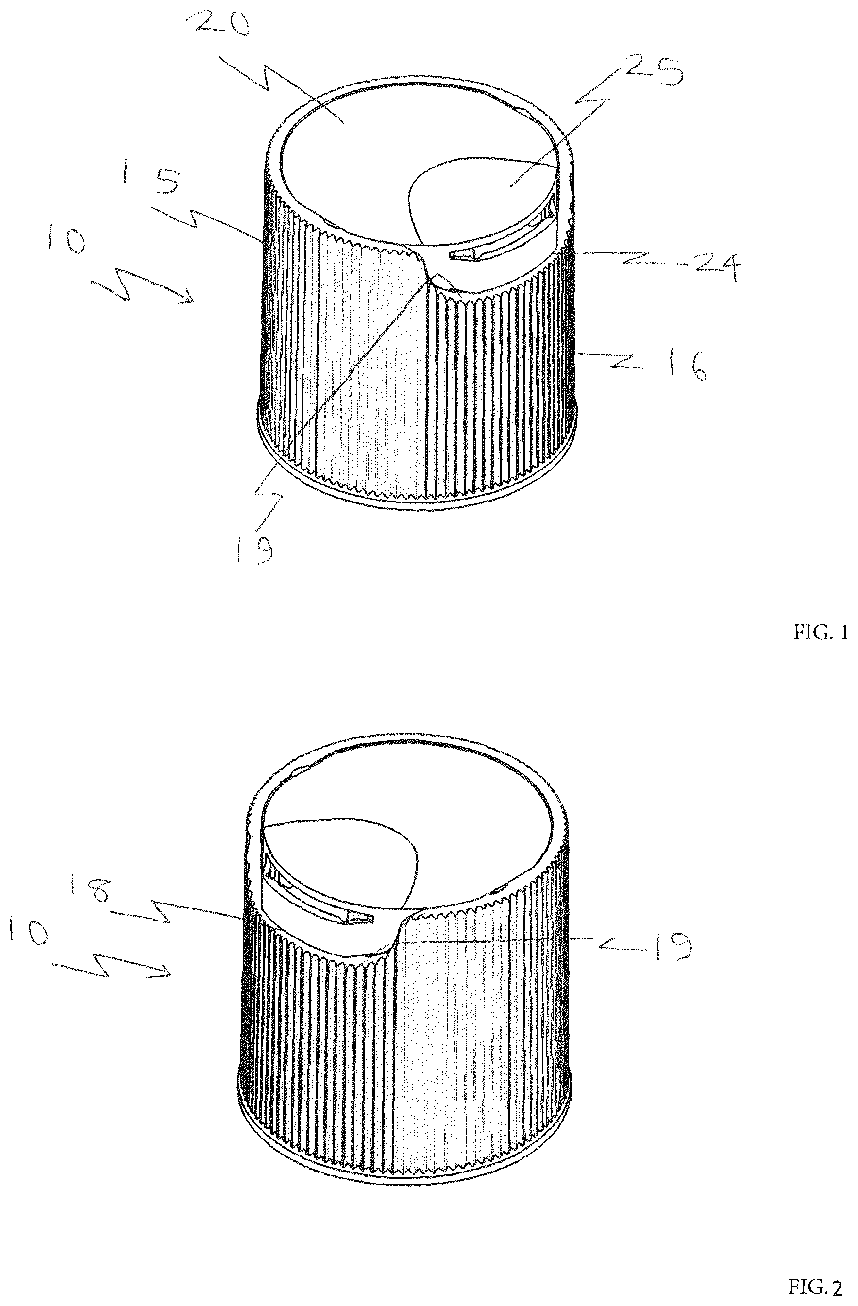 Patent US11814219 Figure 1 – Closure