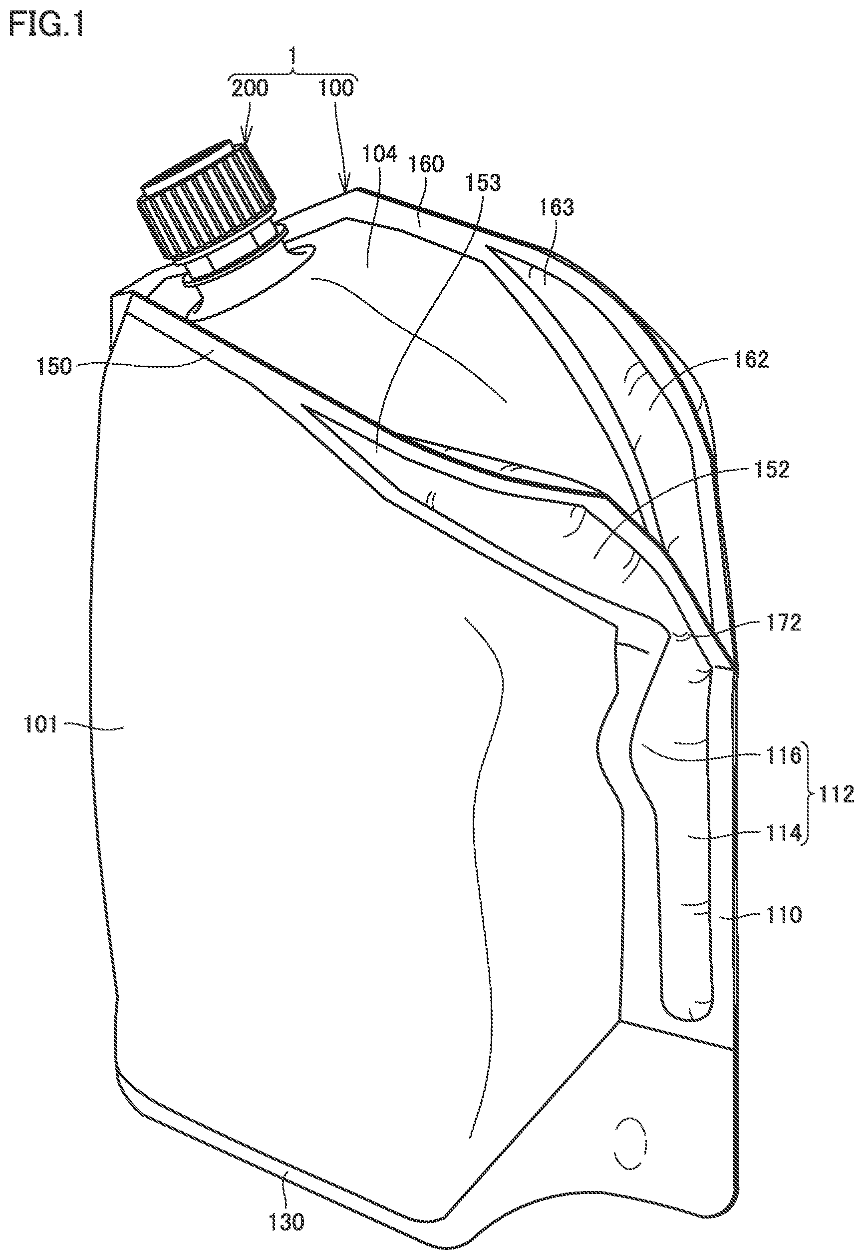 Patent US11814228 — Pouch — Figure 1