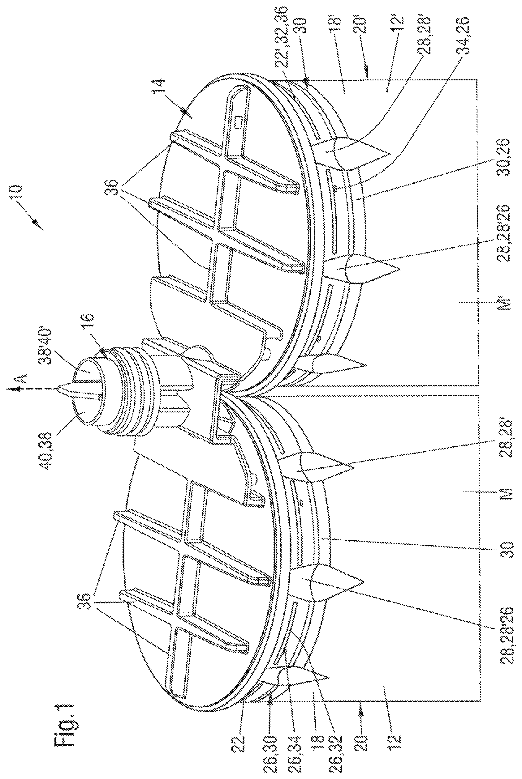 Patent US11814232 — Cartridge, method of manufacturing a cartridge, dispensing assembly and method of assembling a dispensing assembly — Figure 1