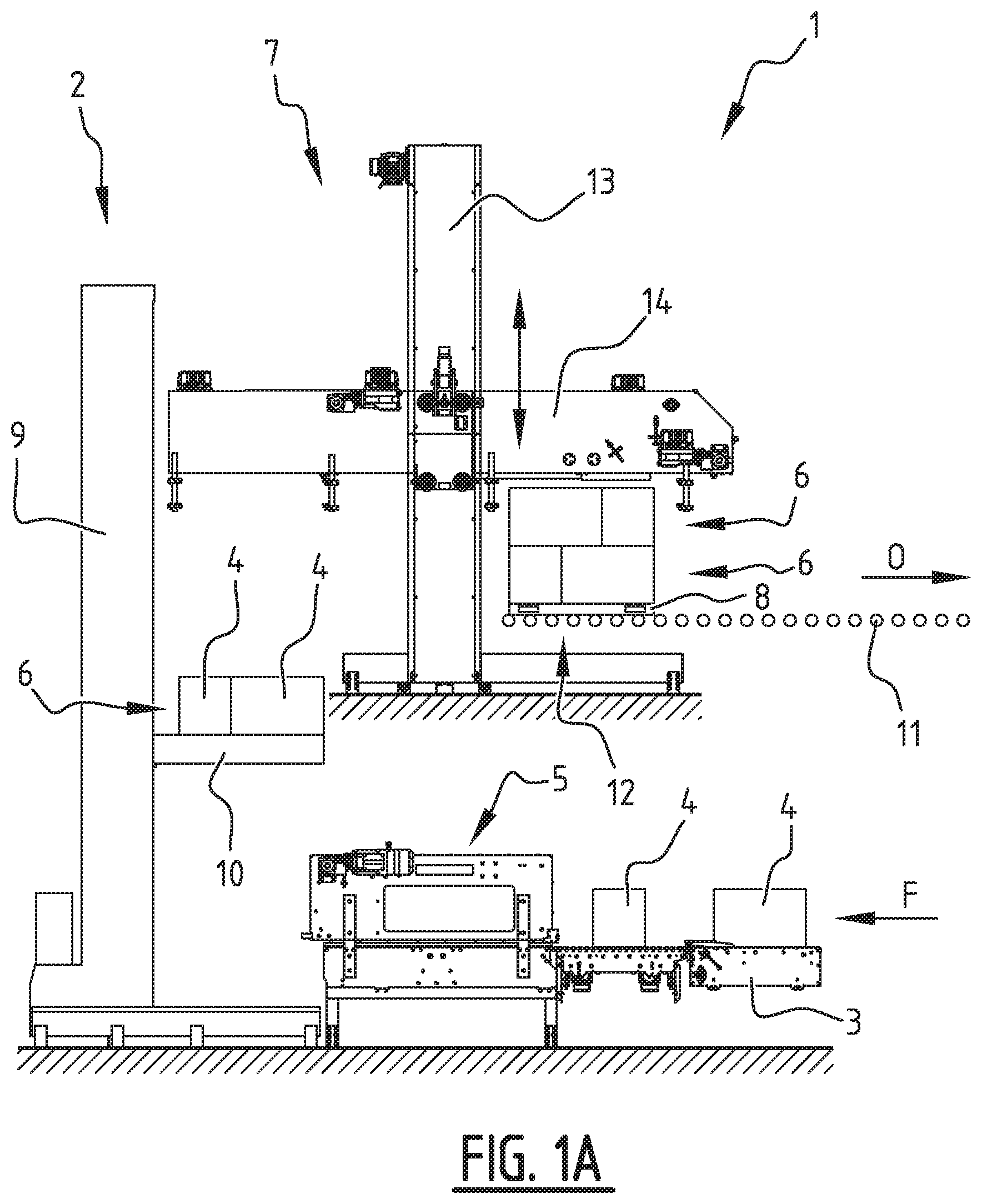 Patent US11814252 — Palletizing system and method of palletizing — Figure 1