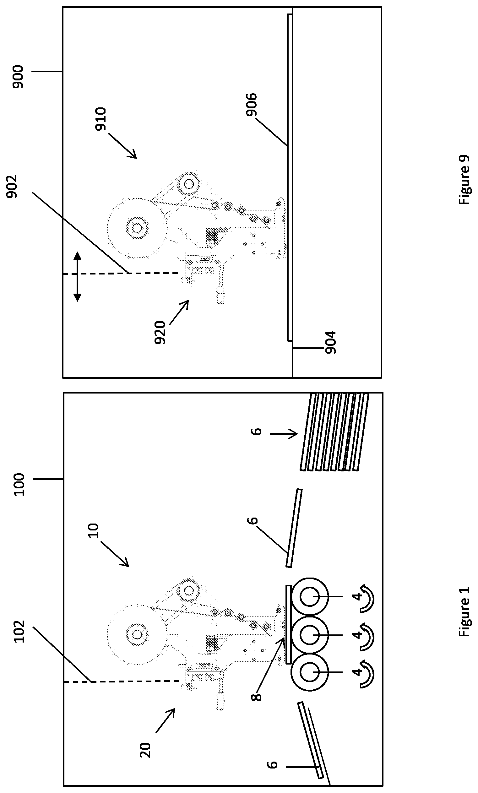 Patent US11814257 — Adhesive tape dispenser head — Figure 1