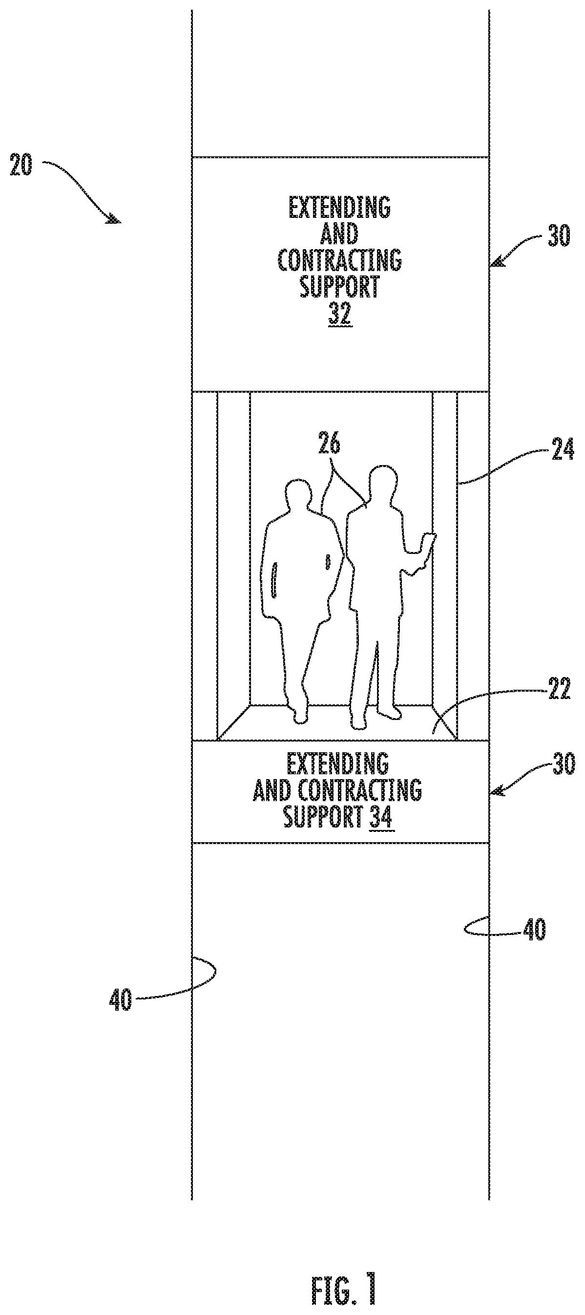 Patent US11814266 Figure 1 – Self-climbing self-locking elevator