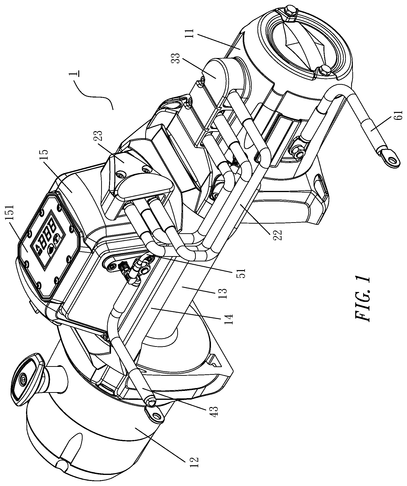 Patent US11814270 Figure 1 – Power winch with changeable connection position