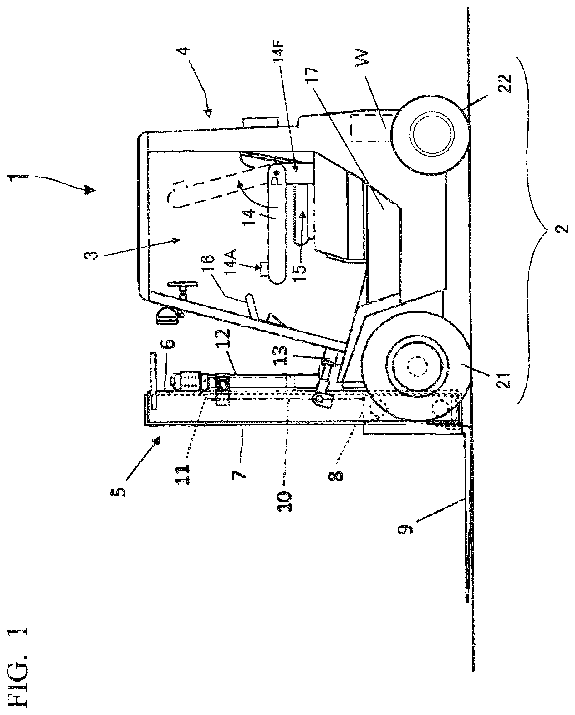 Patent US11814274 — Forklift — Figure 1