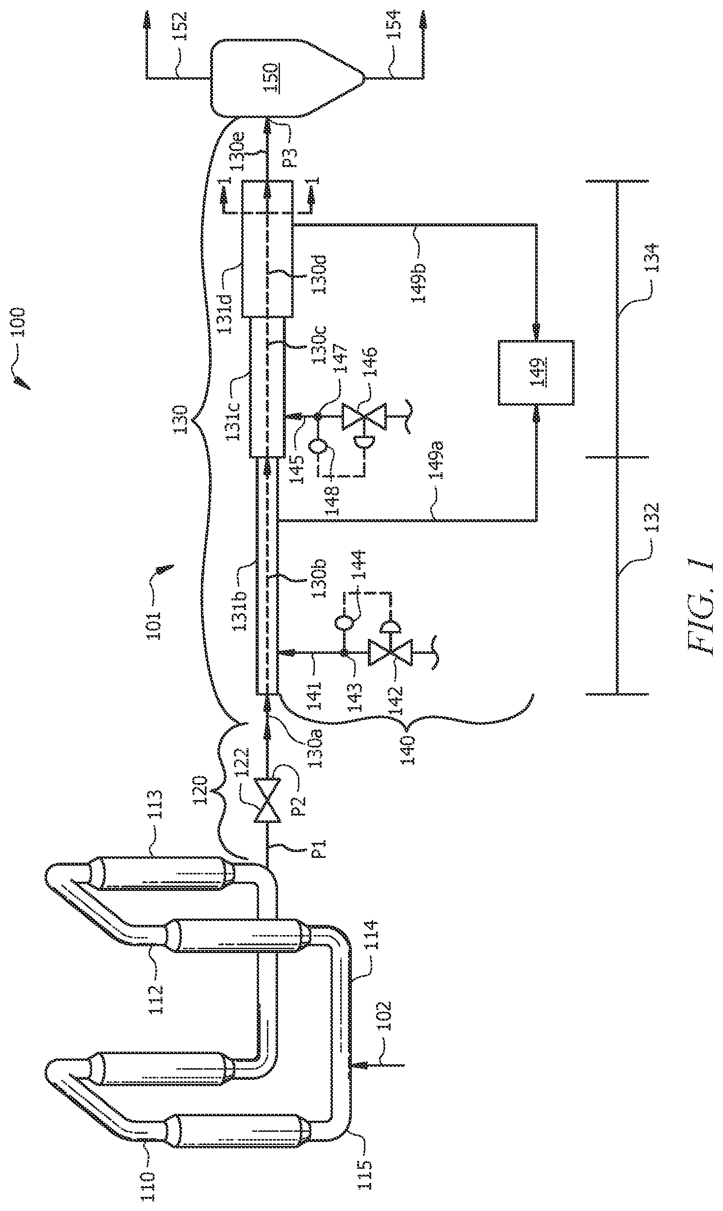 Patent US11814453 Figure 1 – Multiple-stage heating for a flashline heater